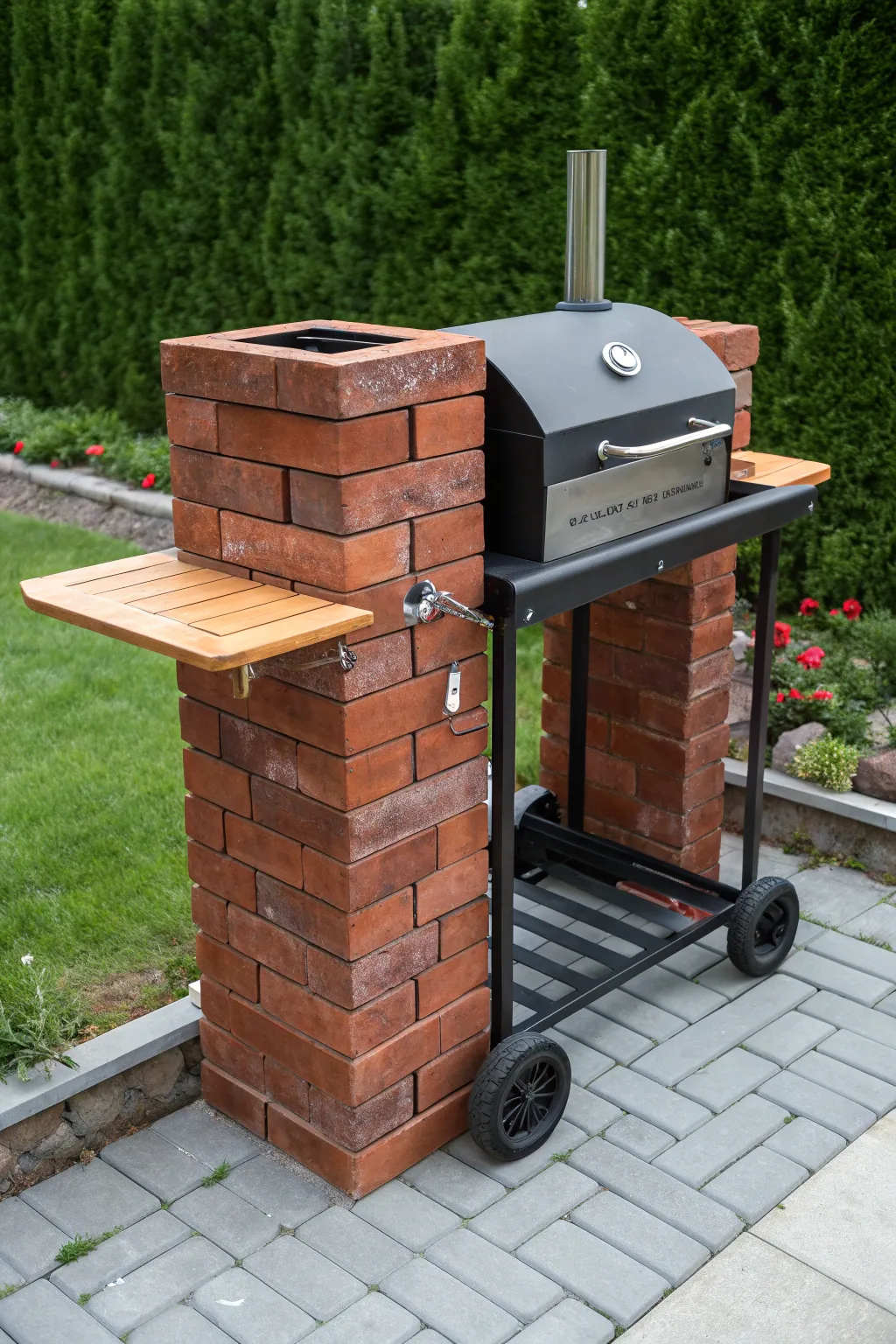 Roll into flavor with this expertly crafted portable brick BBQ grill, perfect for any outdoor occasion.