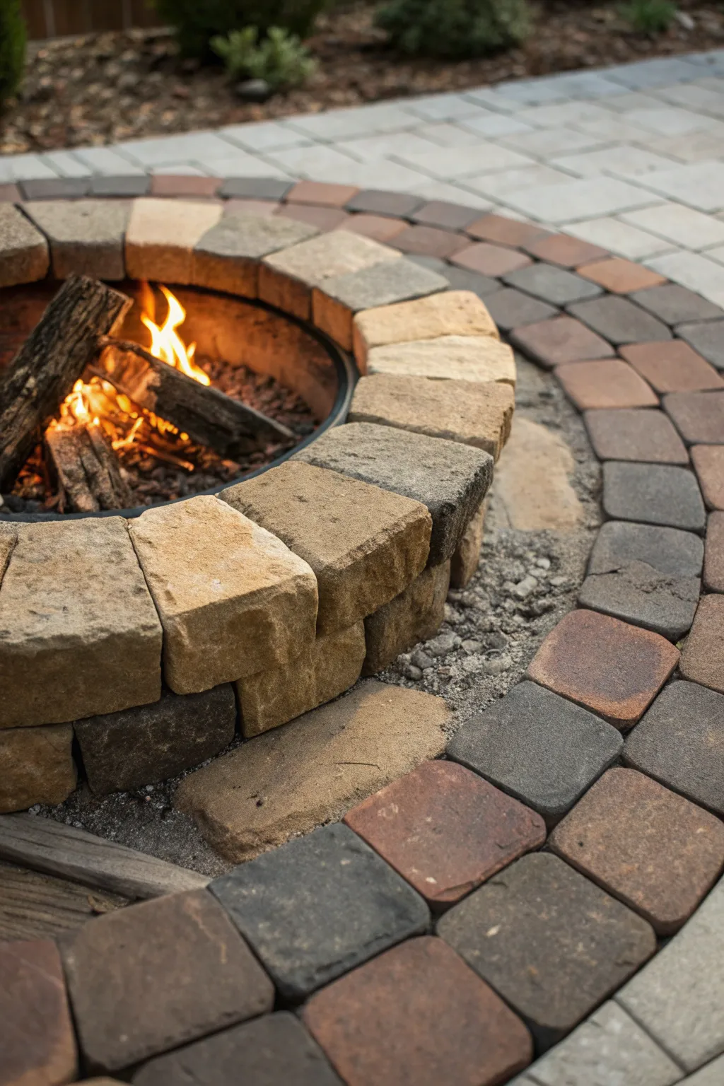 Elevate your fire pit with artisanal tile craftsmanship for the ultimate outdoor retreat.