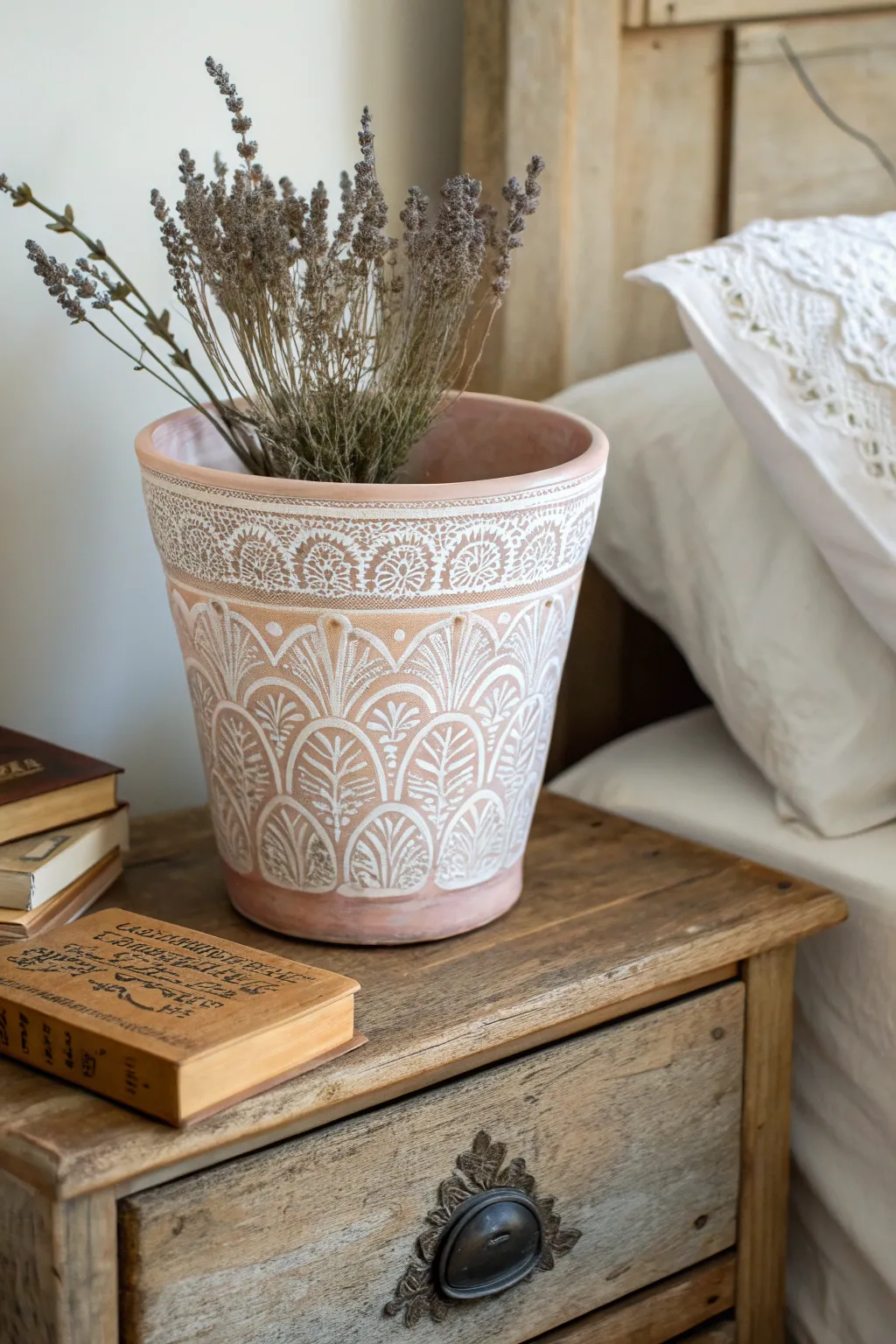 Embrace vintage vibes with a Victorian-inspired ceramic pot, adding quaint charm to your space.
