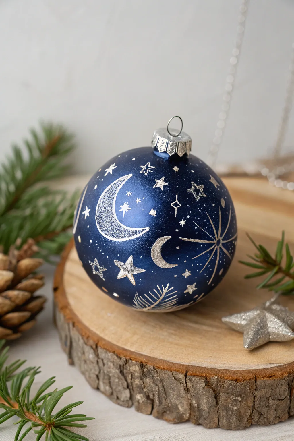Embrace the magic of the cosmos with this celestial-inspired Christmas ornament.