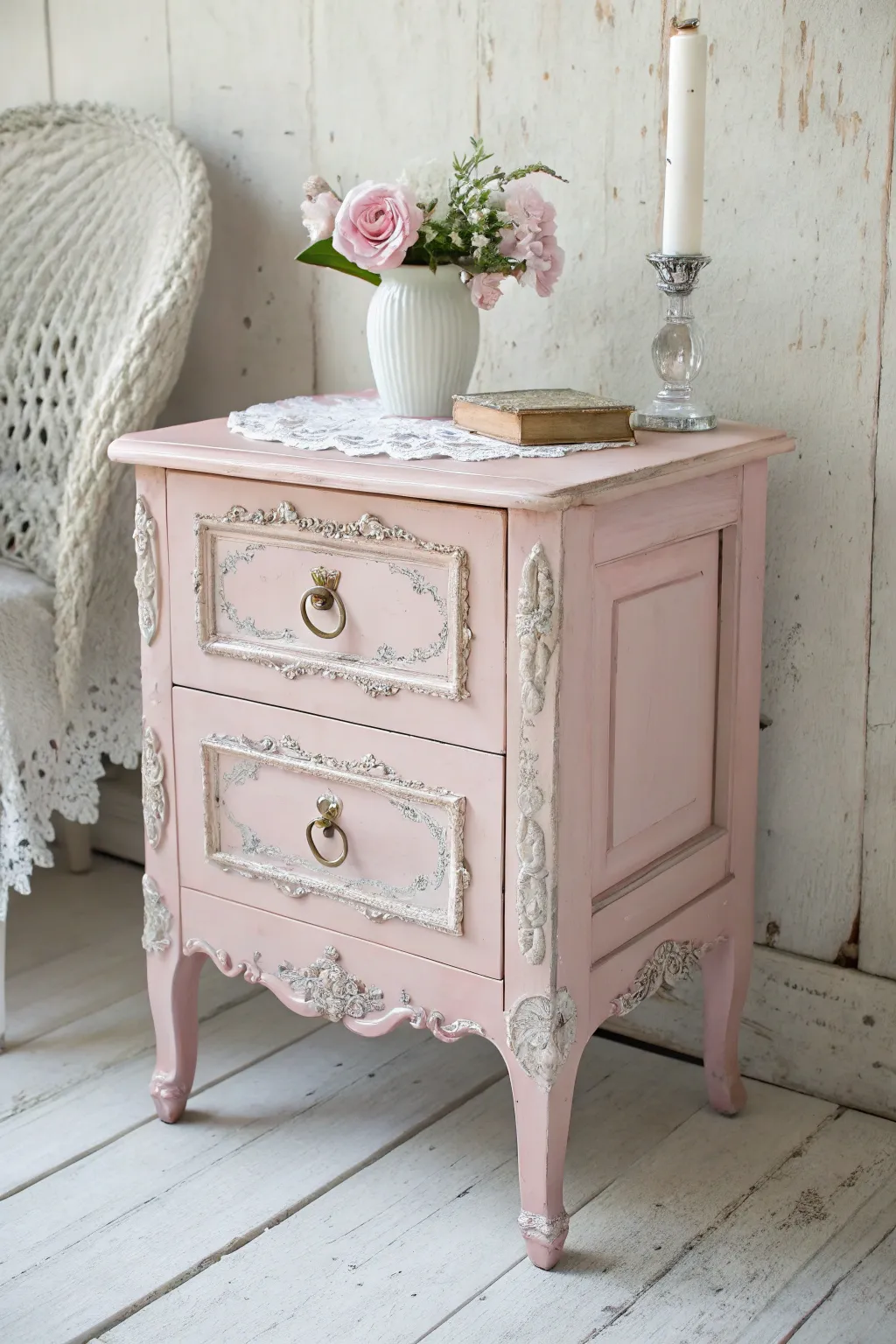 Transform your space with shabby chic elegance—where vintage charm meets cozy simplicity.