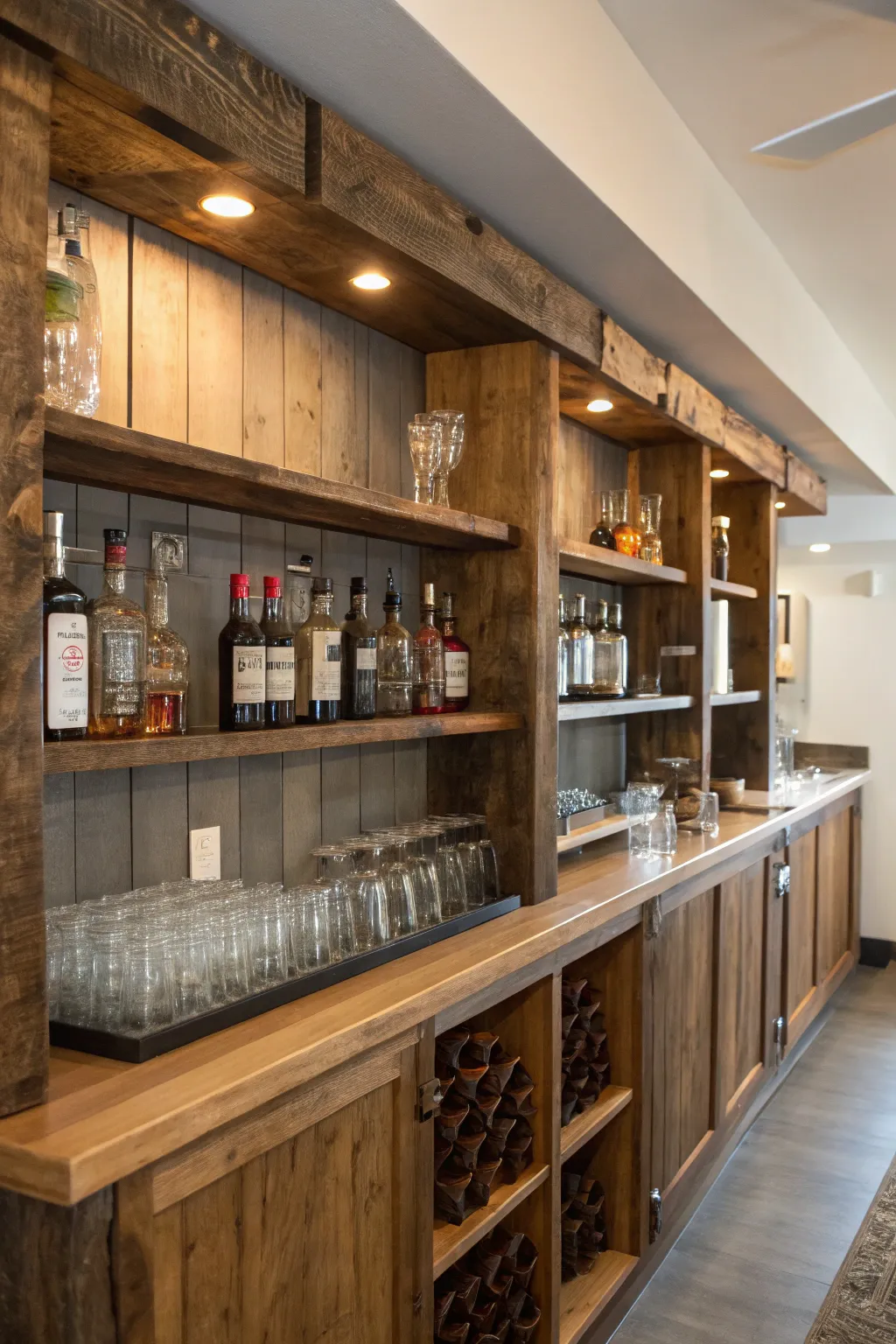 Elevate your entertaining space with a handcrafted pallet bar that combines style and functionality.