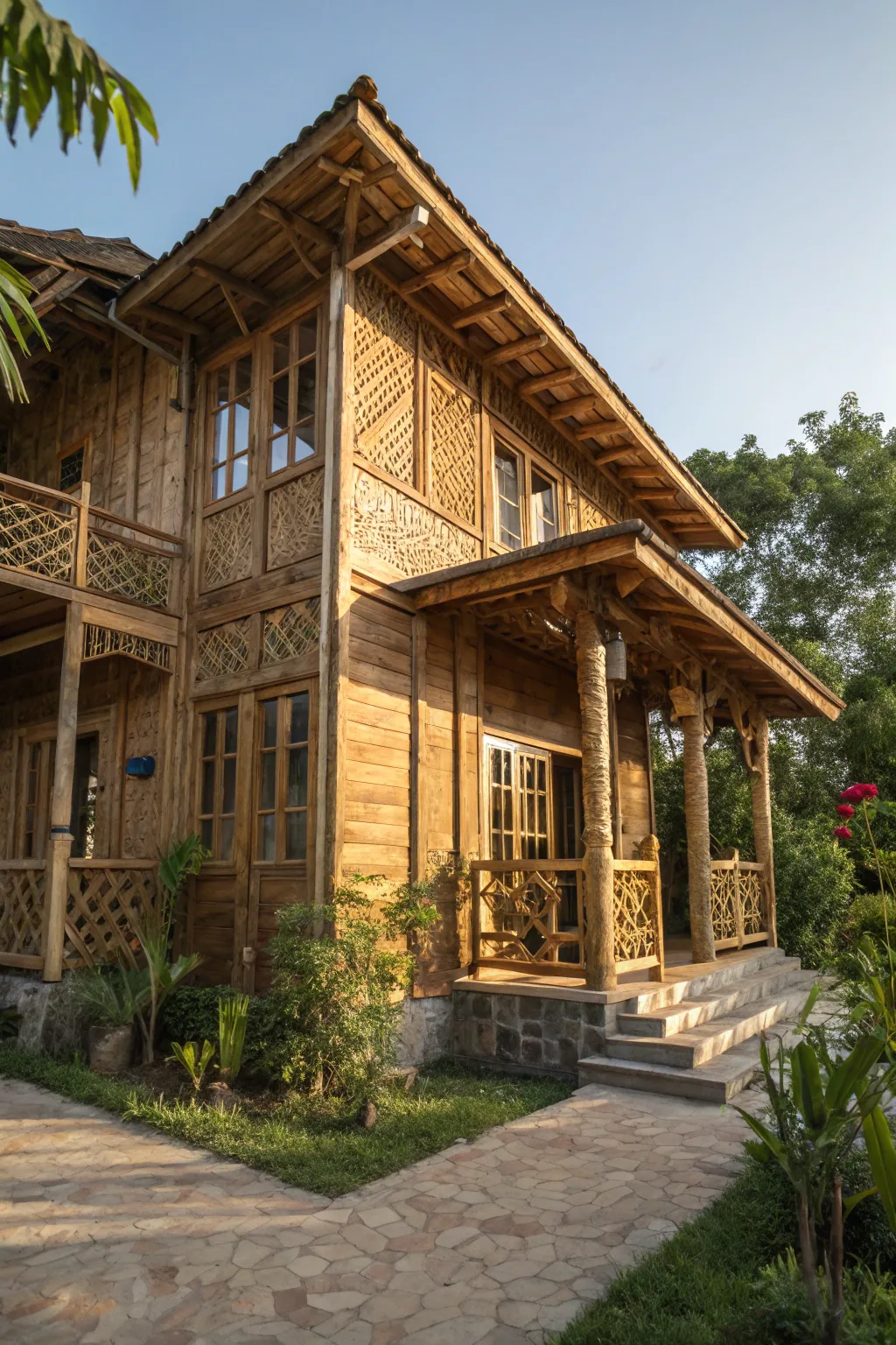 Craftsmanship at its finest: A sustainable guest house made from pallets, where style meets eco-friendly living.