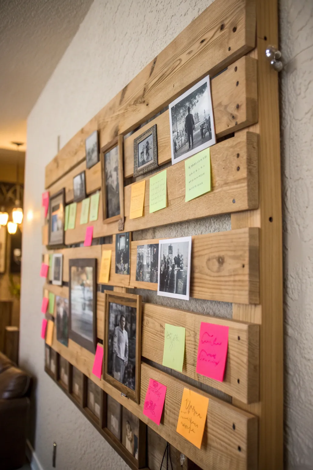 Capture memories and messages with this interactive pallet picture board.