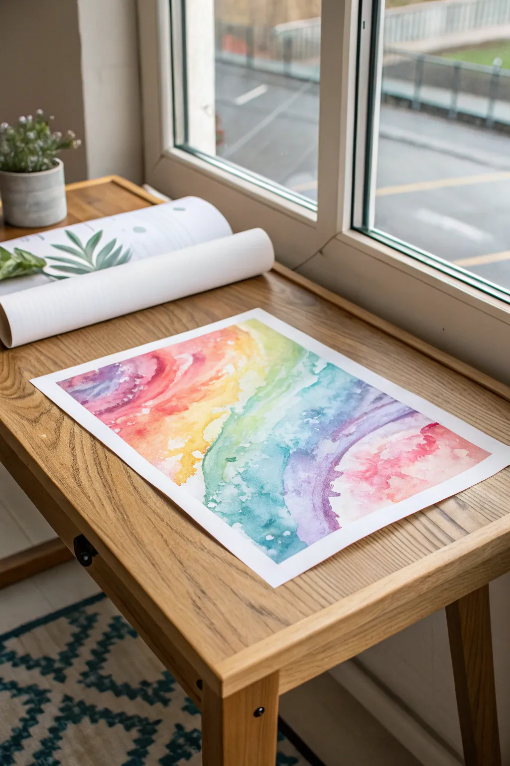 Discover the magic of watercolor on glossy photo paper—where every brushstroke tells a story.
