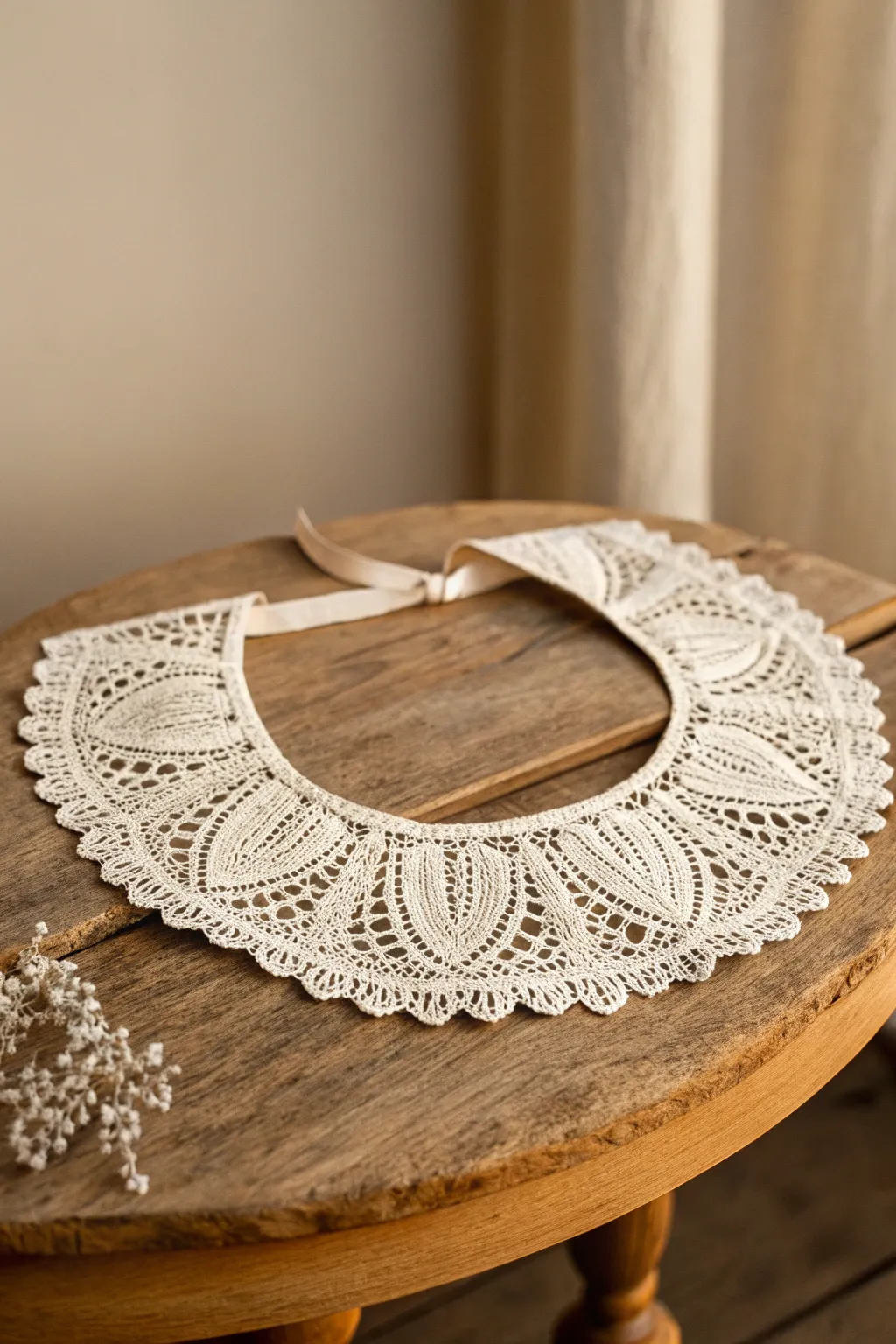 Elevate your style with a vintage doily collar - where simplicity meets elegance.