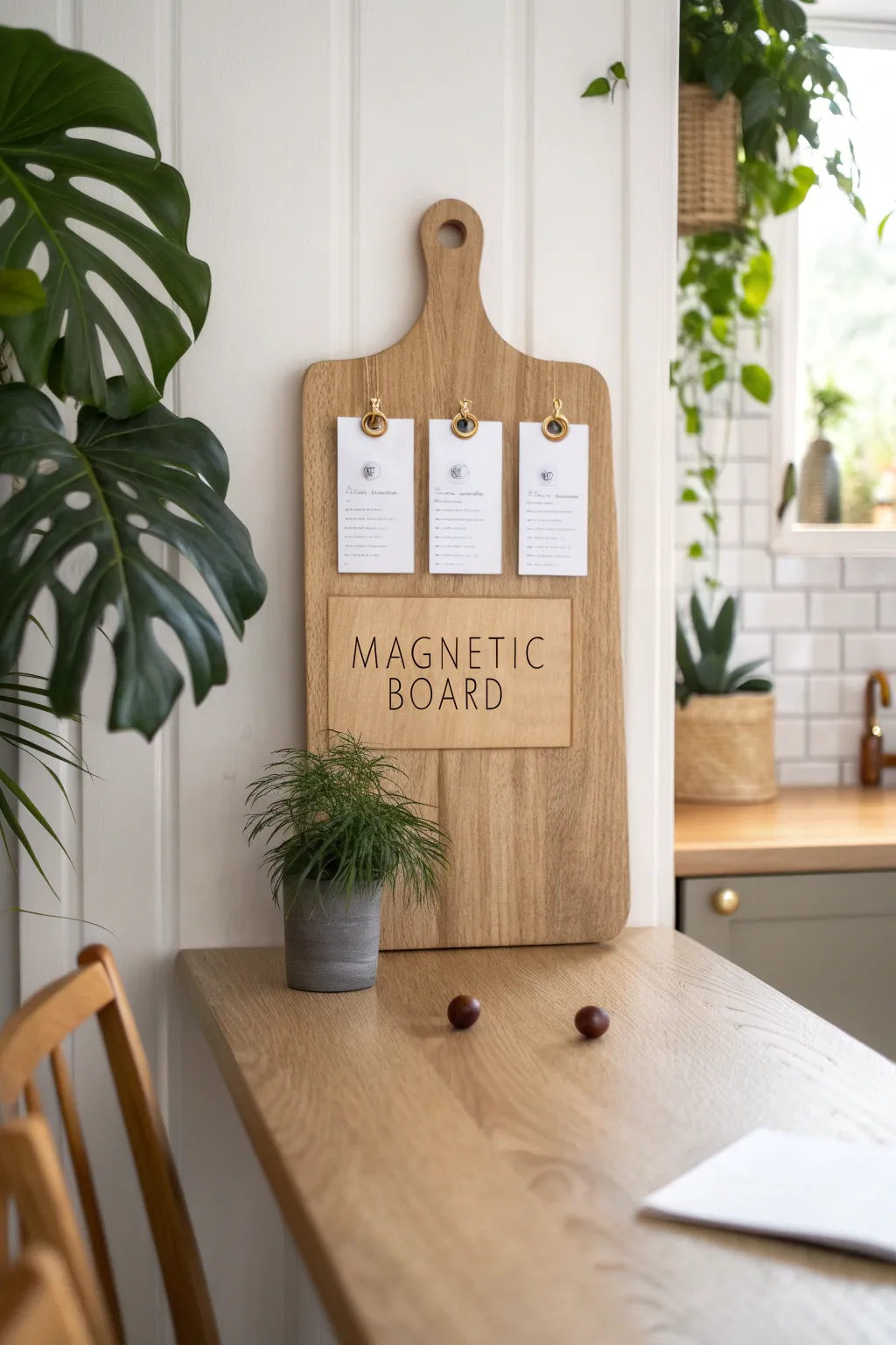 Transform your menu display with a magnetic board that marries functionality with minimalist beauty.