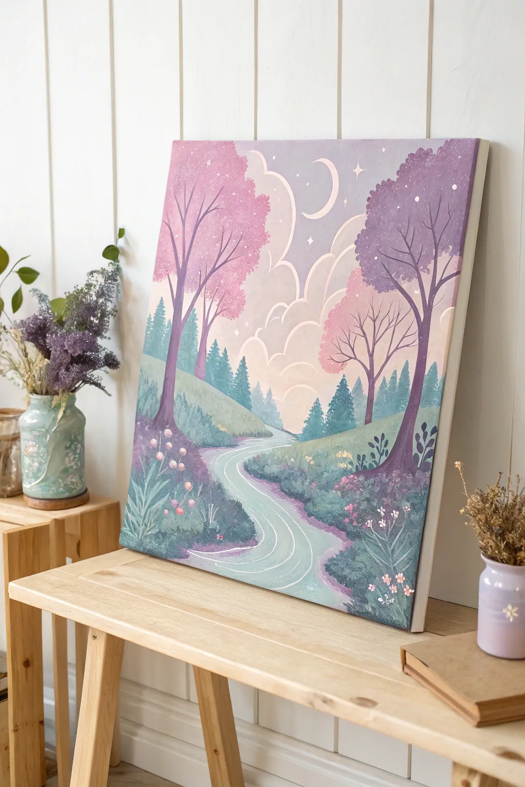Step into a storybook world with enchanting pastel landscapes, where fantasy meets reality.