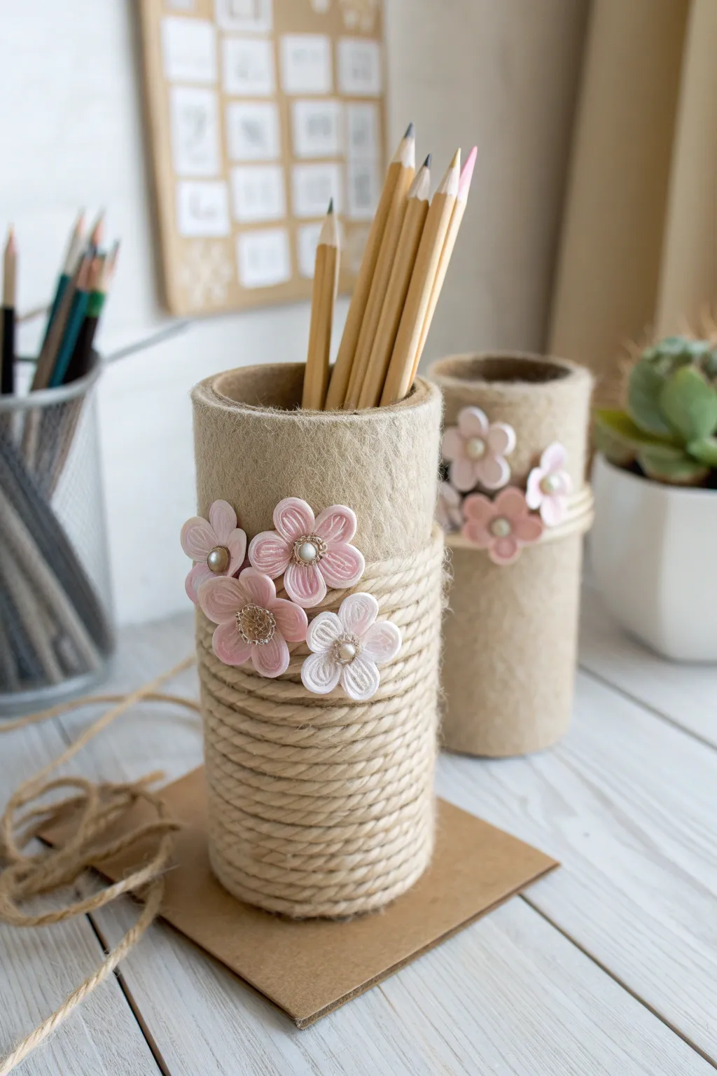 Embrace simplicity and sustainability with this charming eco-friendly pencil holder.