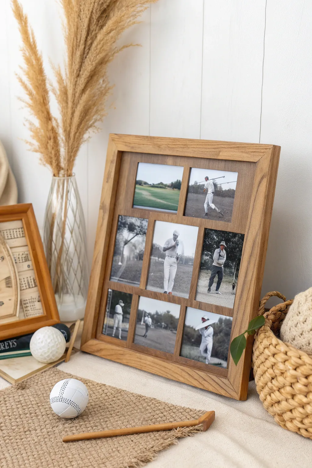 Celebrate passions with a touch of elegance: a handcrafted photo collage for the sports enthusiast.