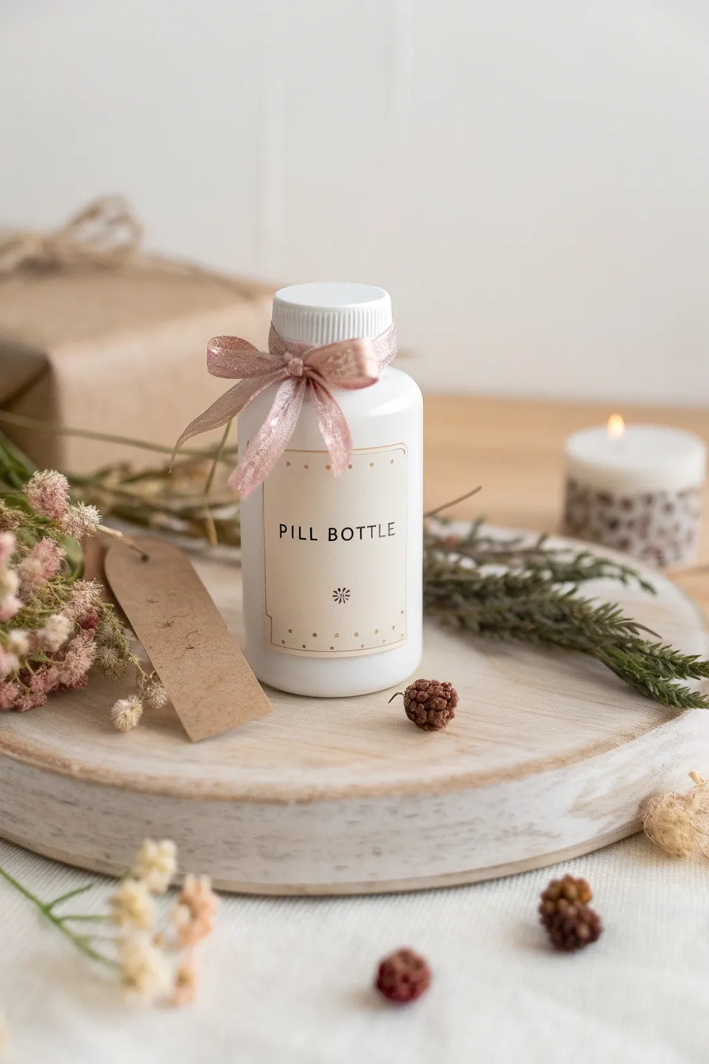 Transform simple pill bottles into charming personalized gift boxes with a touch of Scandinavian elegance.