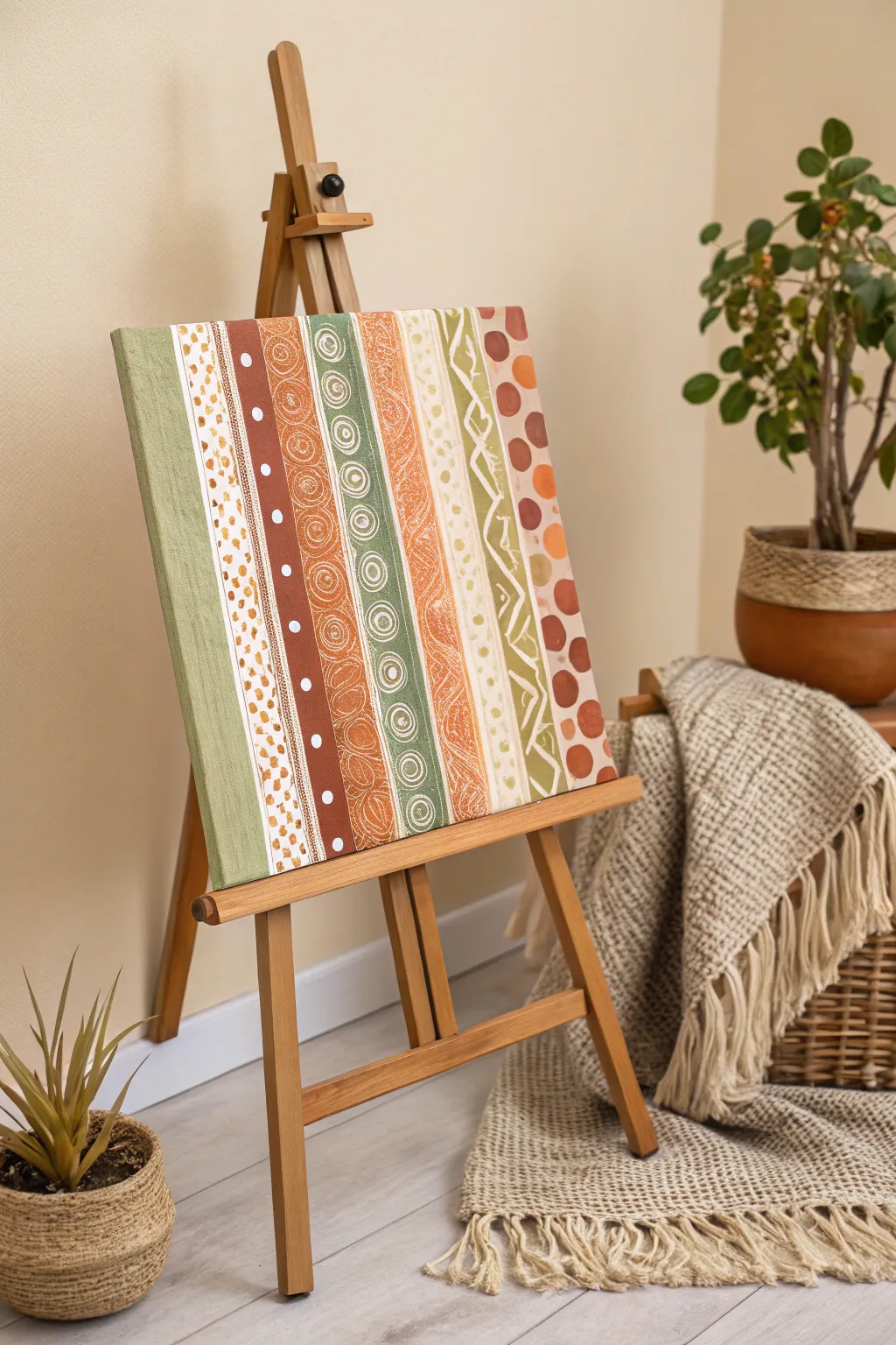 Unleash your creativity with playful patterns that transform simplicity into stunning artistry. #AcrylicArt #MinimalistBoho