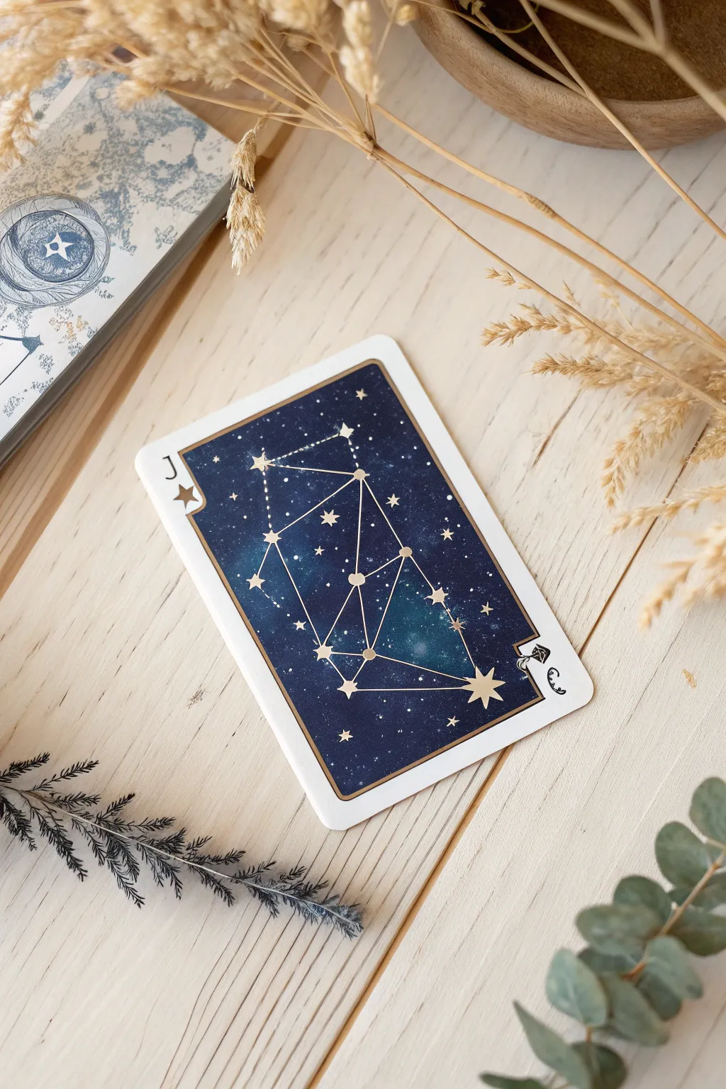 Transform your playing cards into cosmic masterpieces with celestial scenes that capture the magic of the night sky.
