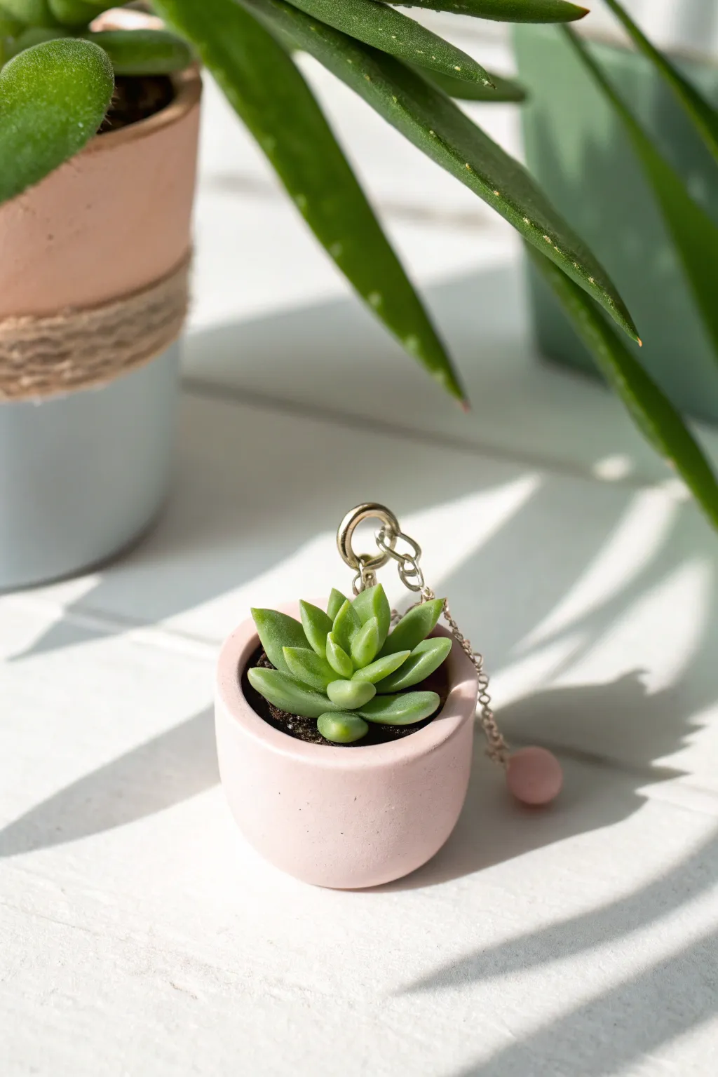 Add a touch of green with a charming miniature plant pot—perfect for brightening up any space with handcrafted elegance.