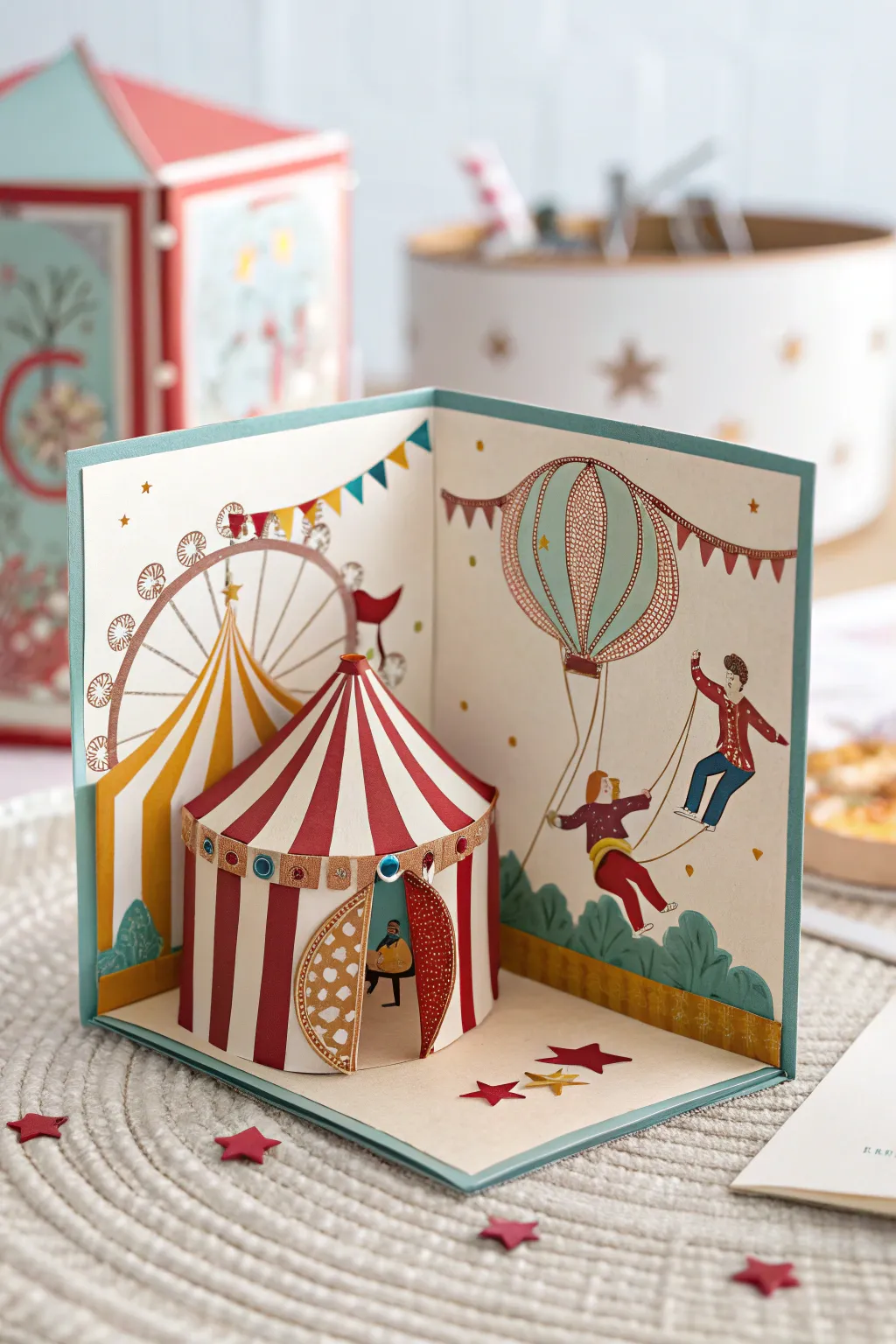Bring the magic of a circus to life with this stunning DIY pop-up card!