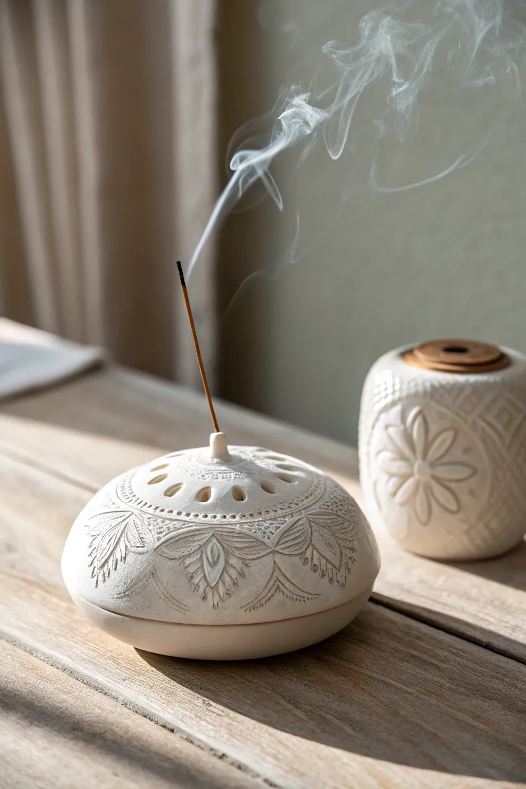 Elevate your space with the serene elegance of handcrafted incense holders.