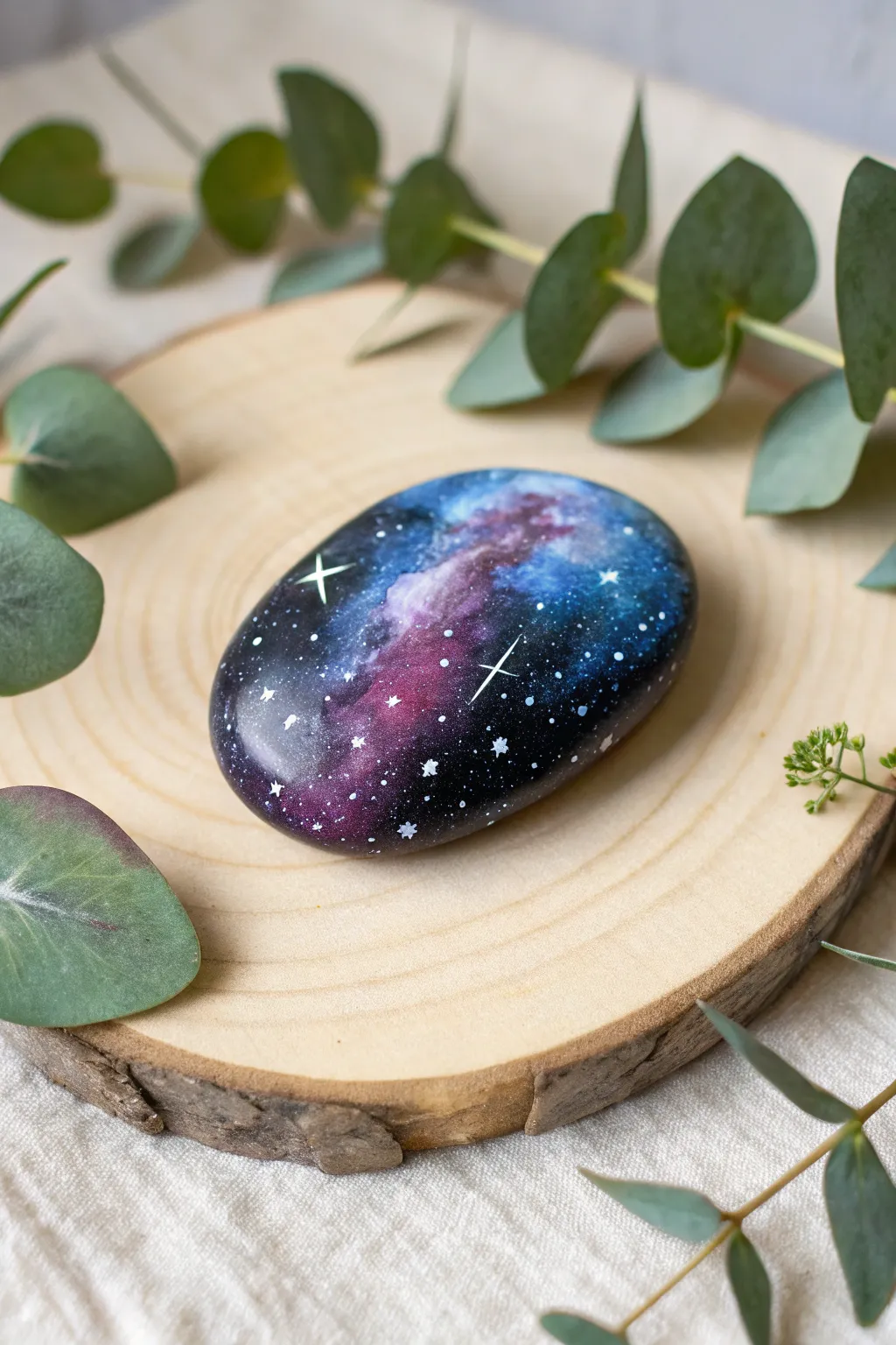 Dream big and reach for the stars with this cosmic-inspired galaxy rock.
