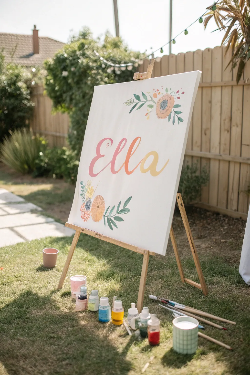 Unleash your child's creativity with outdoor name art, where simplicity meets natural beauty.