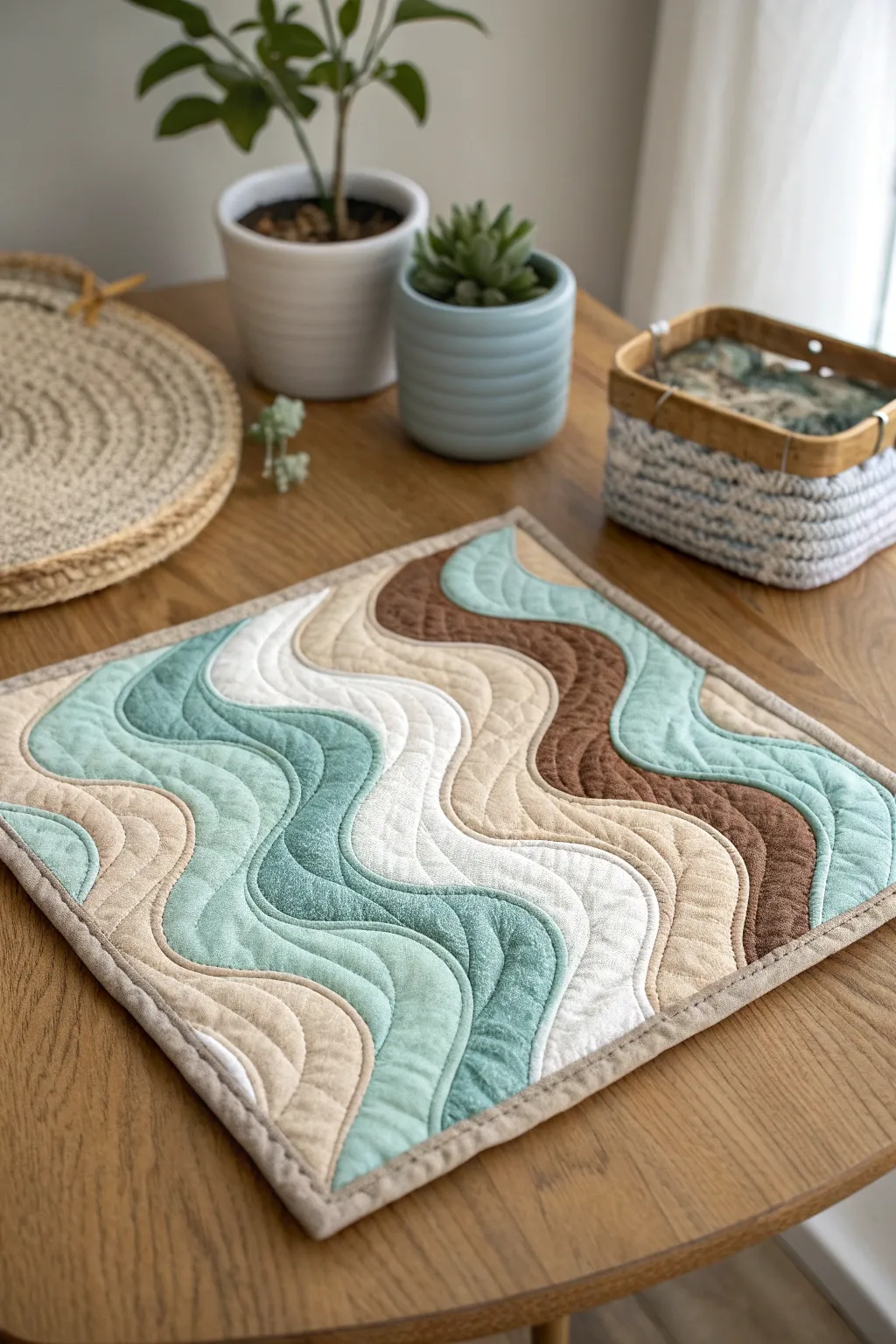 Dive into the mesmerizing flow of Bargello Waves, where craftsmanship meets natural beauty.