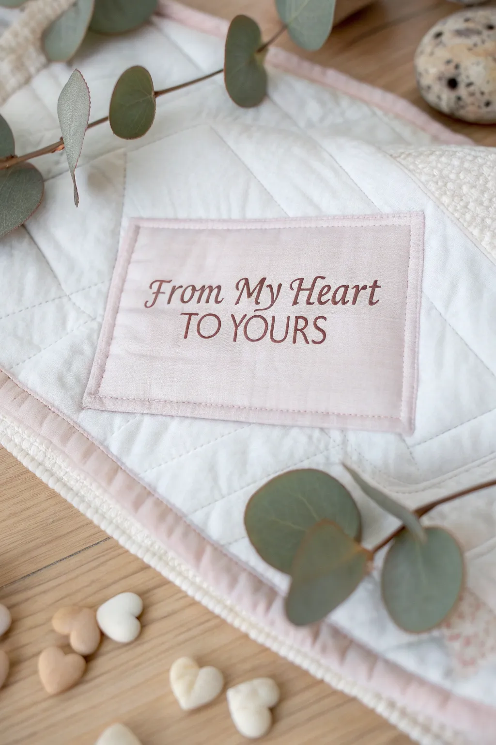 A heartfelt touch for a cherished keepsake: 'From My Heart to Yours.'