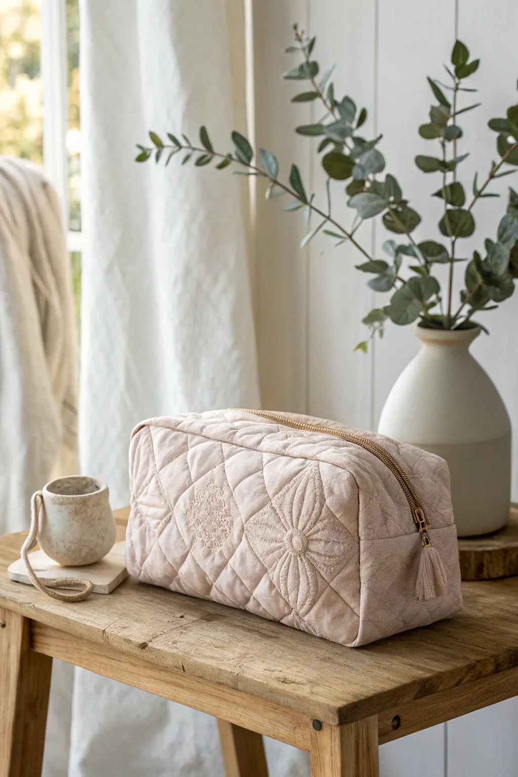 Elevate your travel style with handcrafted quilted elegance. Perfect for wanderlust adventures!