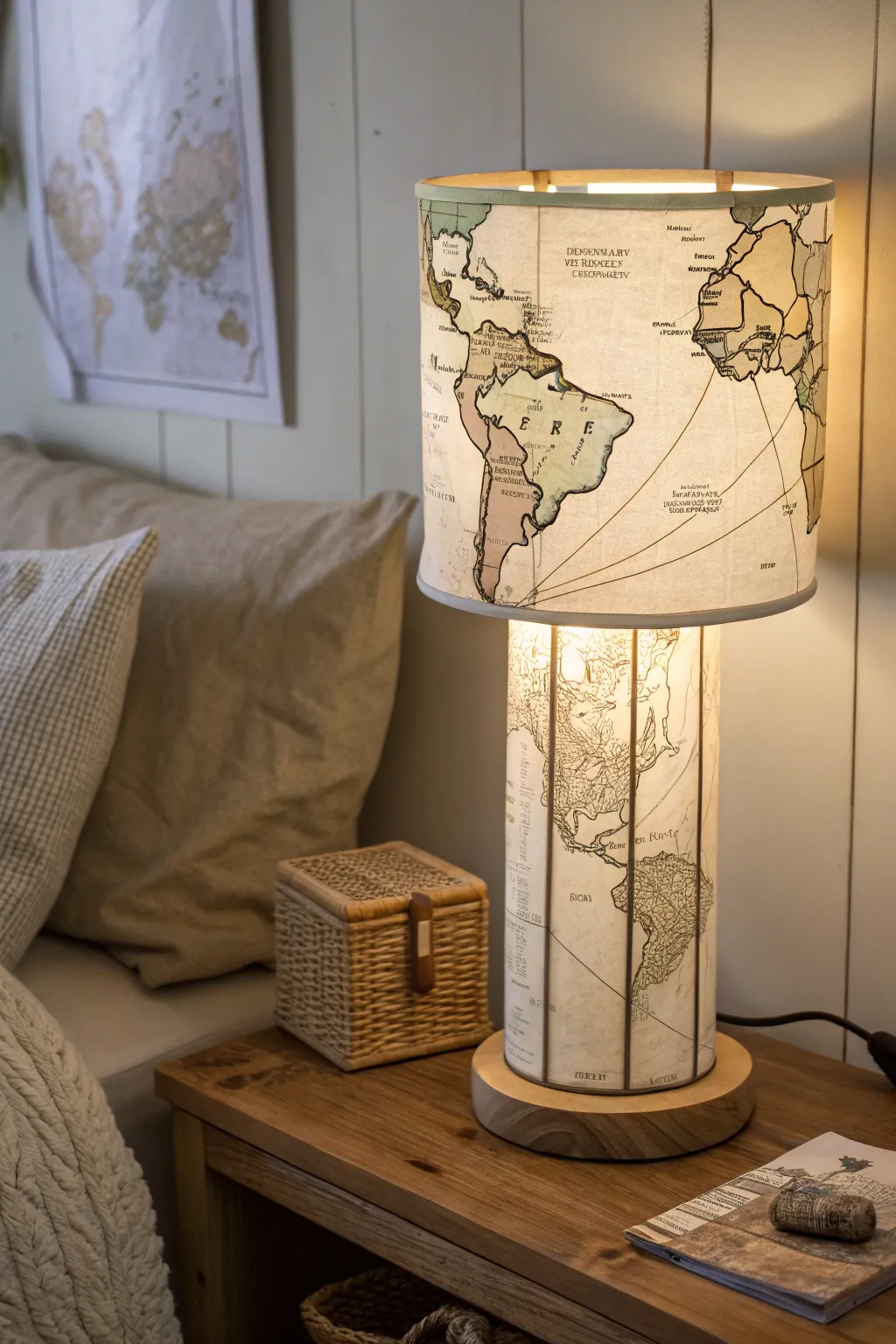 Illuminate your space with adventure: A DIY map lamp that blends simplicity and wanderlust.