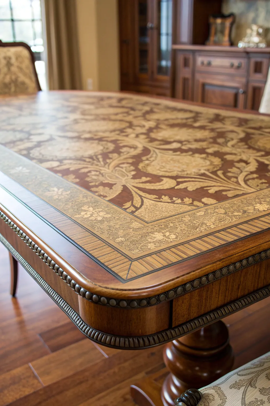 Transform your table with the elegance of fabric decoupage—where craftsmanship meets style.