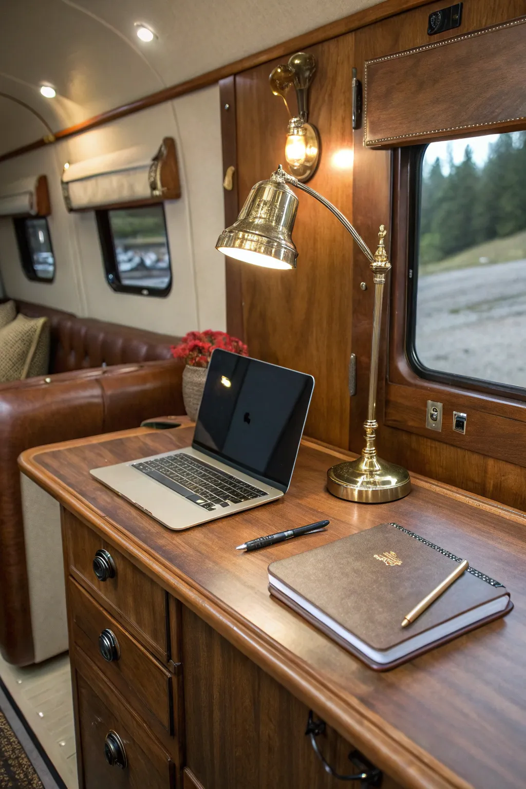 Transform your travel trailer into the perfect remote workspace with a touch of craftsmanship.