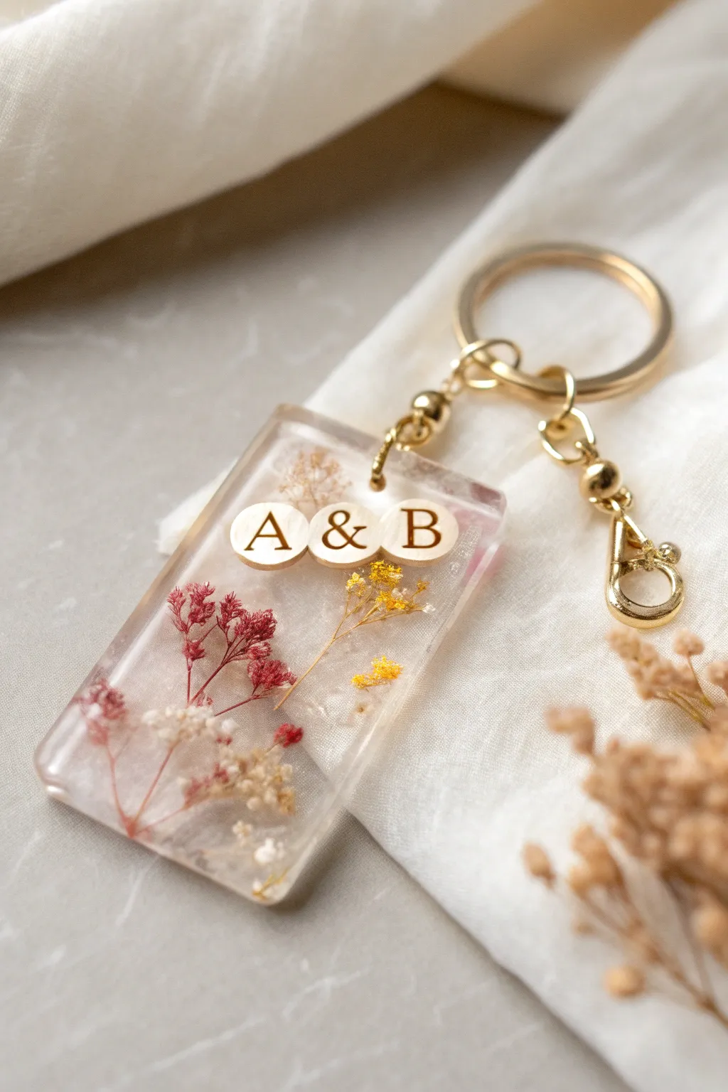 Elevate everyday essentials with a touch of personalized artistry in resin keychains.