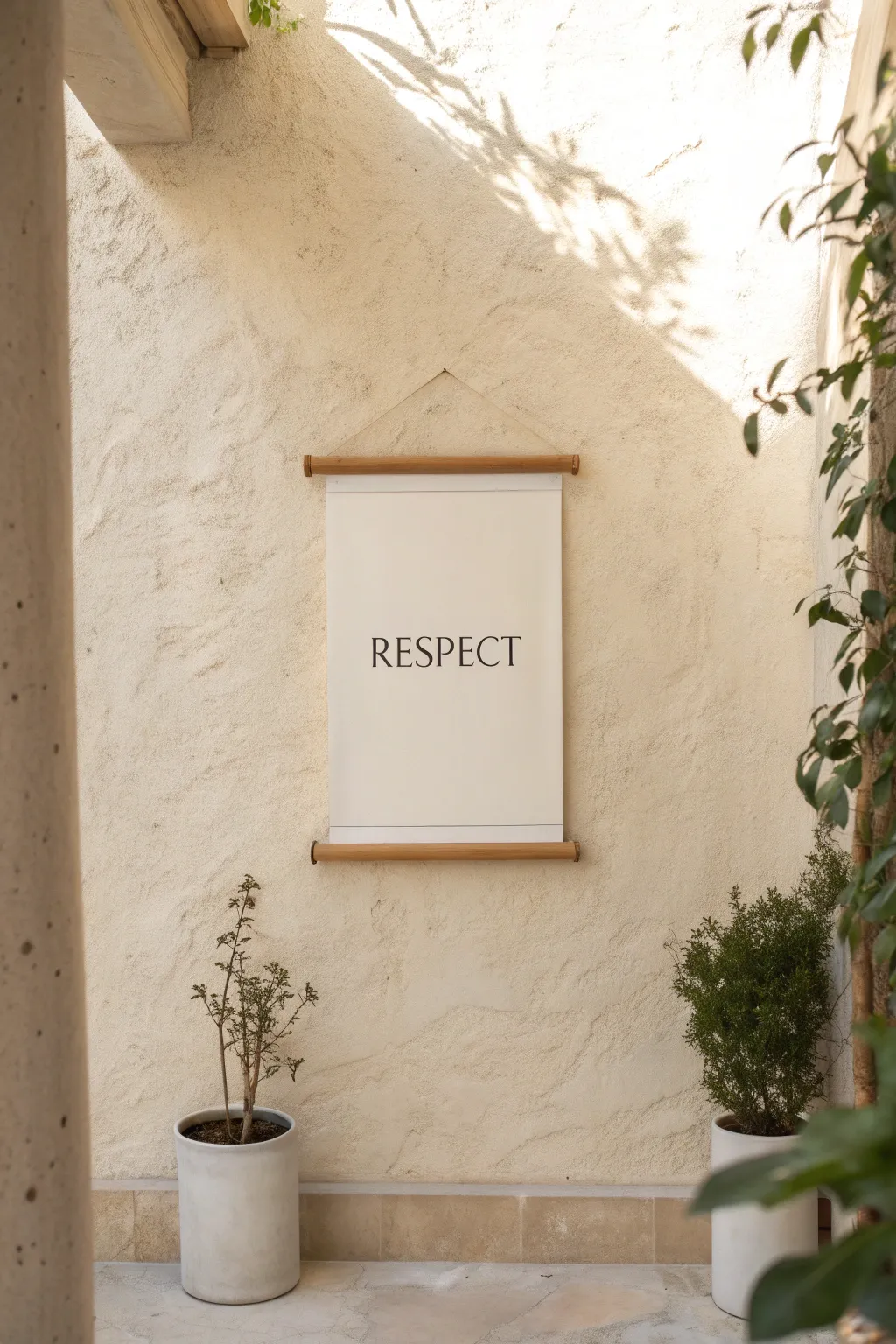 Embrace simplicity with a touch of nature—let your message of respect stand out.