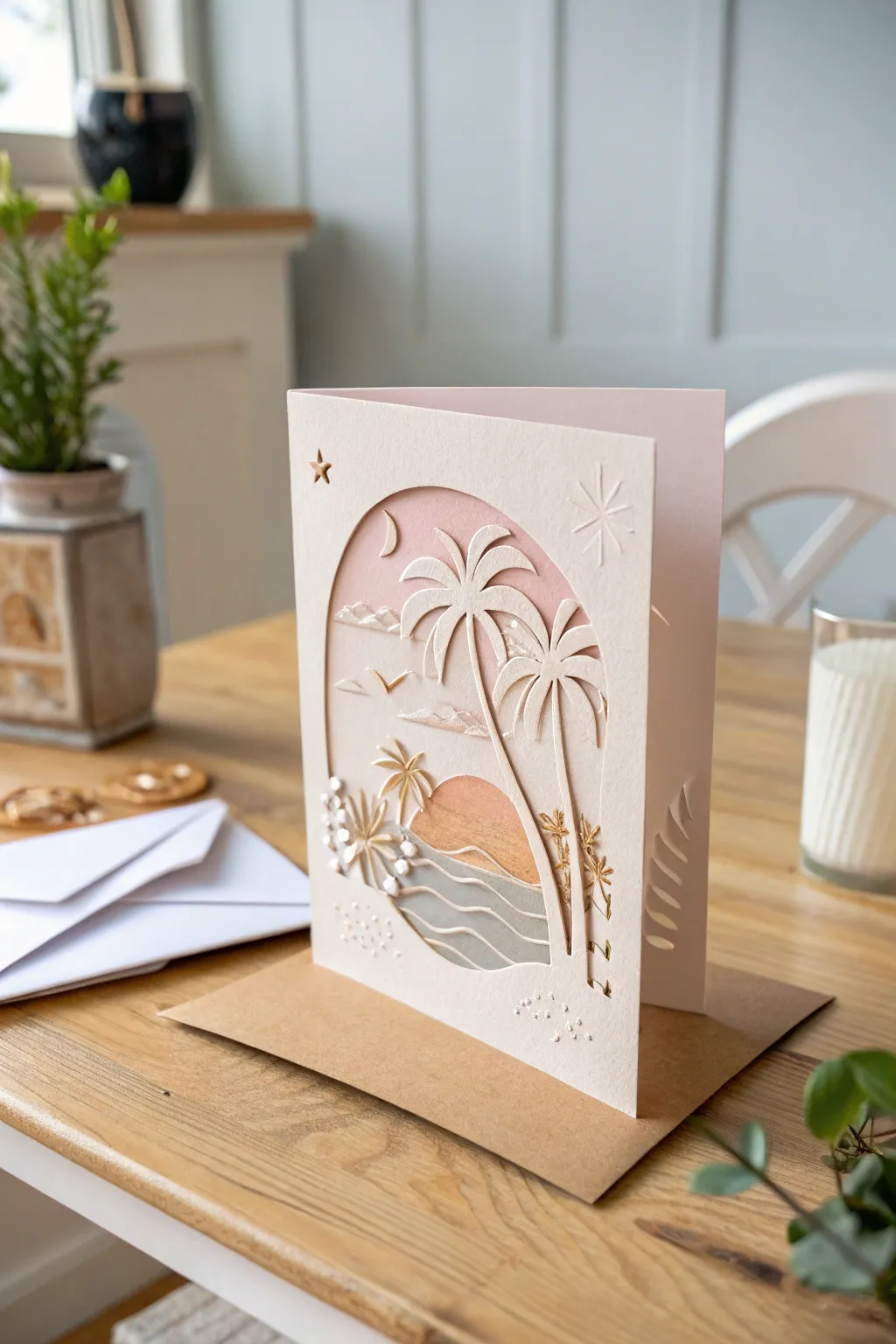 Bring a touch of sunshine to your retirement wishes with this charming pop-up beach scene card, where simplicity meets playful elegance.