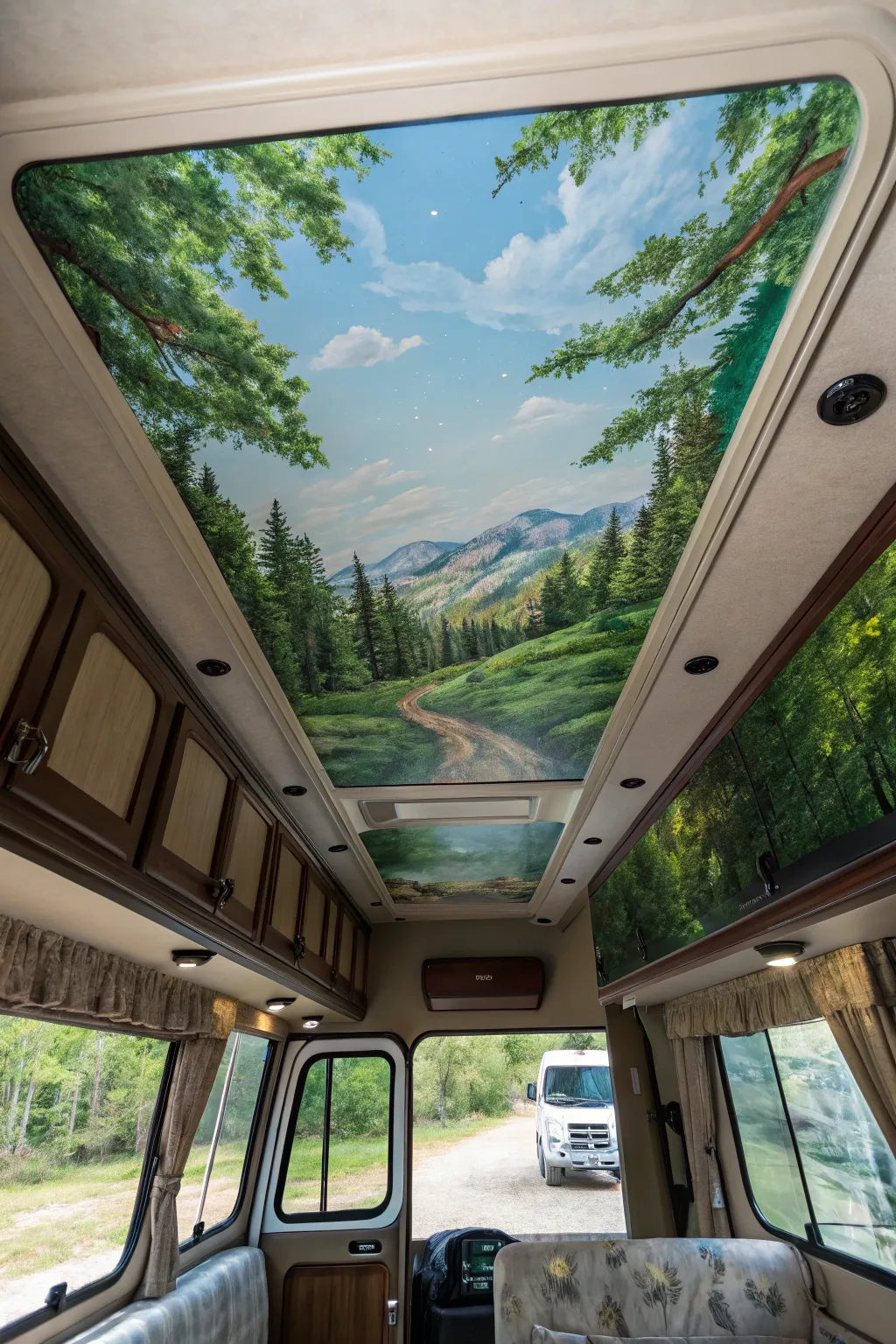 Transform your RV into a masterpiece with a bespoke ceiling mural.