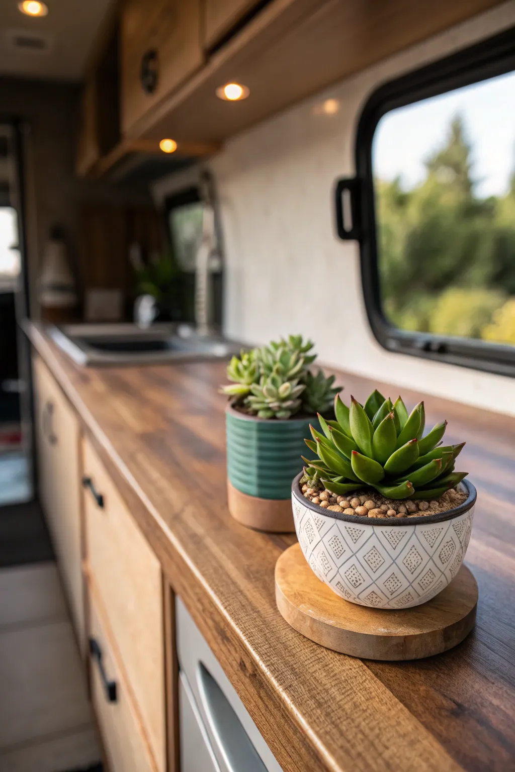 Bring nature on the road: Succulents add a fresh, green touch to your RV adventure.