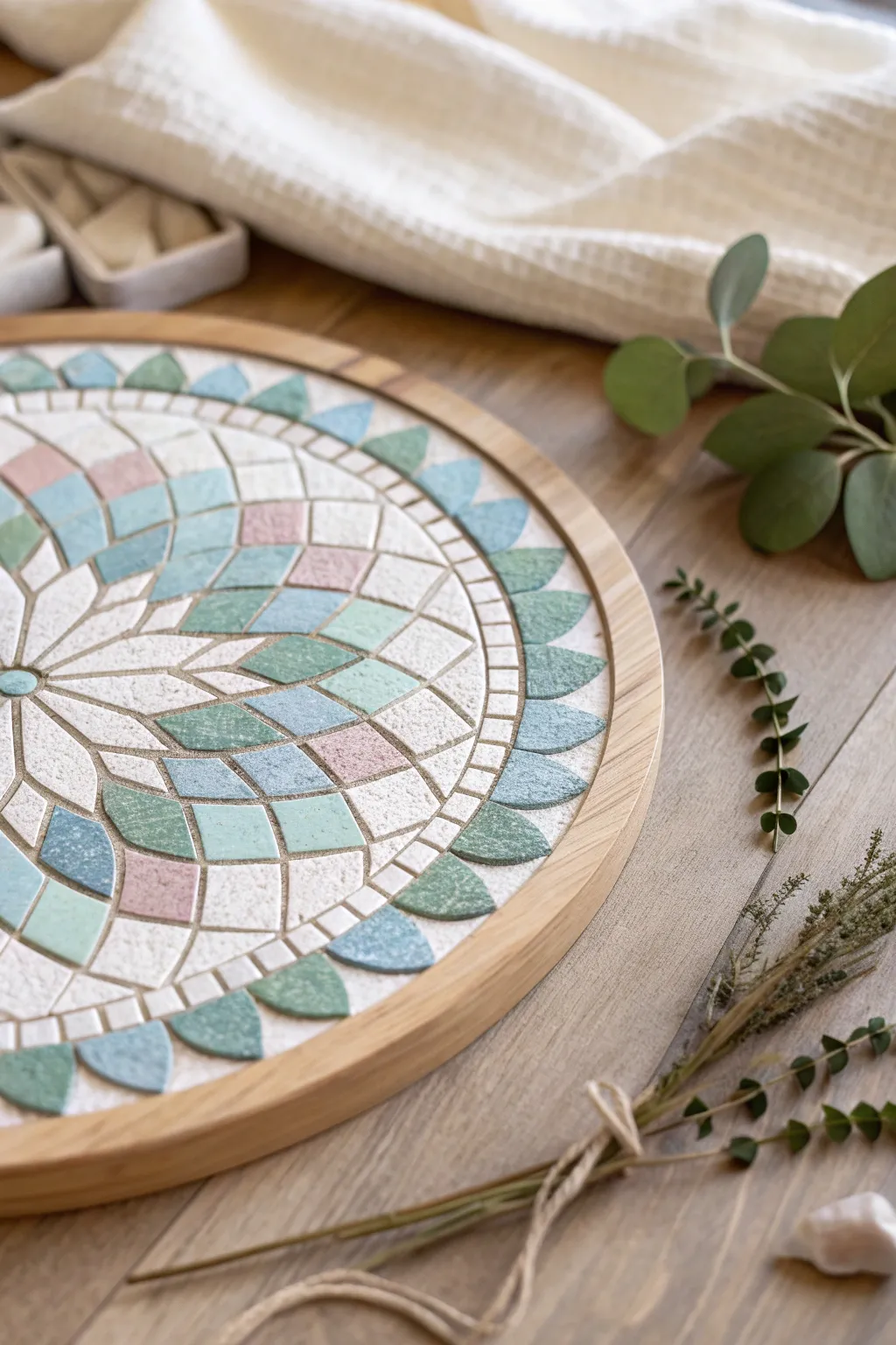 Discover the beauty of biblical stories through minimalist mosaic art. Let your creativity shine with every tile you place.