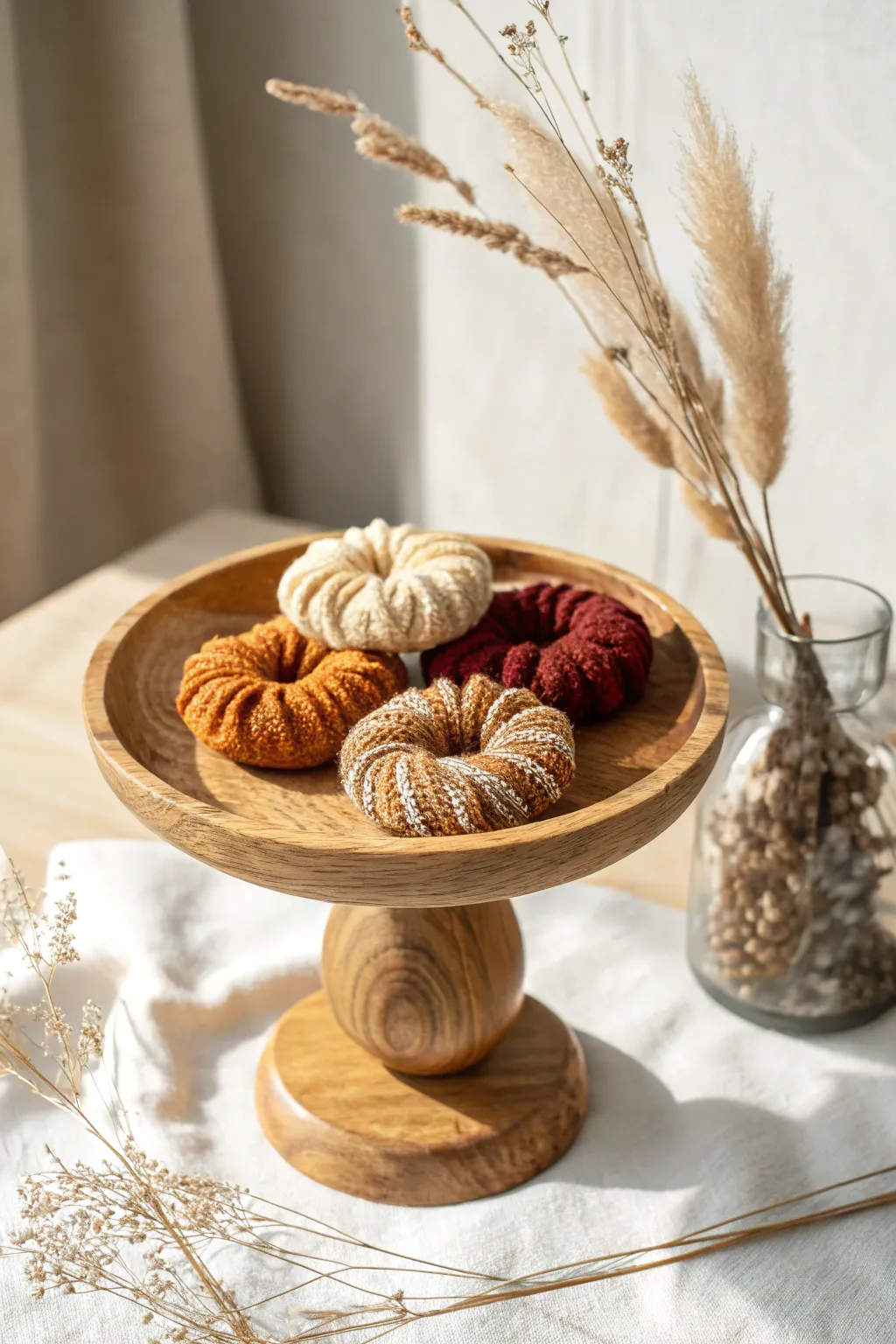 Elevate your scrunchie display with a touch of Scandinavian elegance.