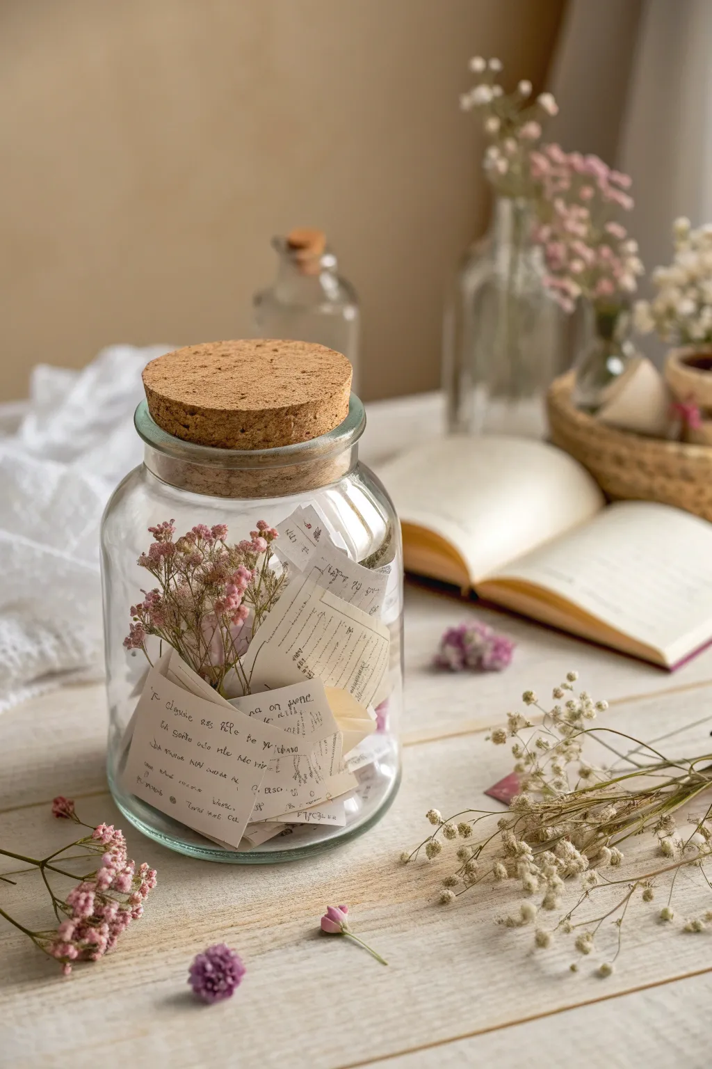 Capture your dreams and future goals in a jar, and let them inspire your journey ahead.