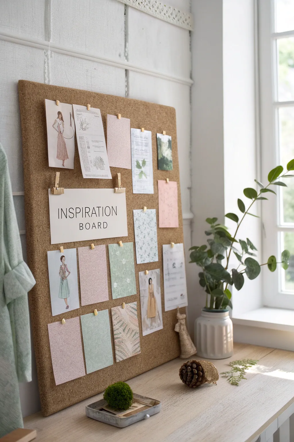 Find your creative zen with an inspiration board that captures the essence of your sewing journey.