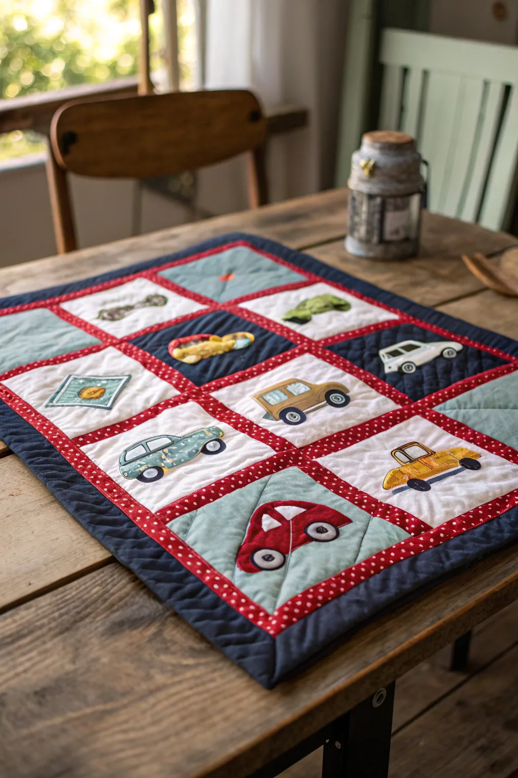 Rev up your creativity with a car-themed quilt that races into your heart!