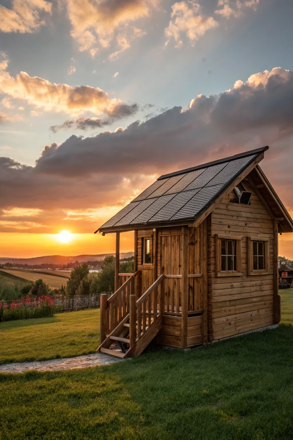 Illuminate playtime sustainably with a solar-powered playhouse roof!