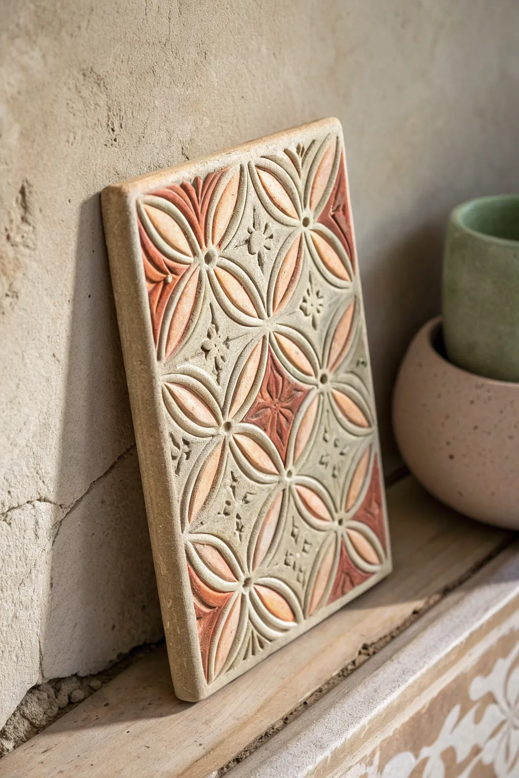 Elevate your space with the simple elegance of handcrafted pottery wall tiles.