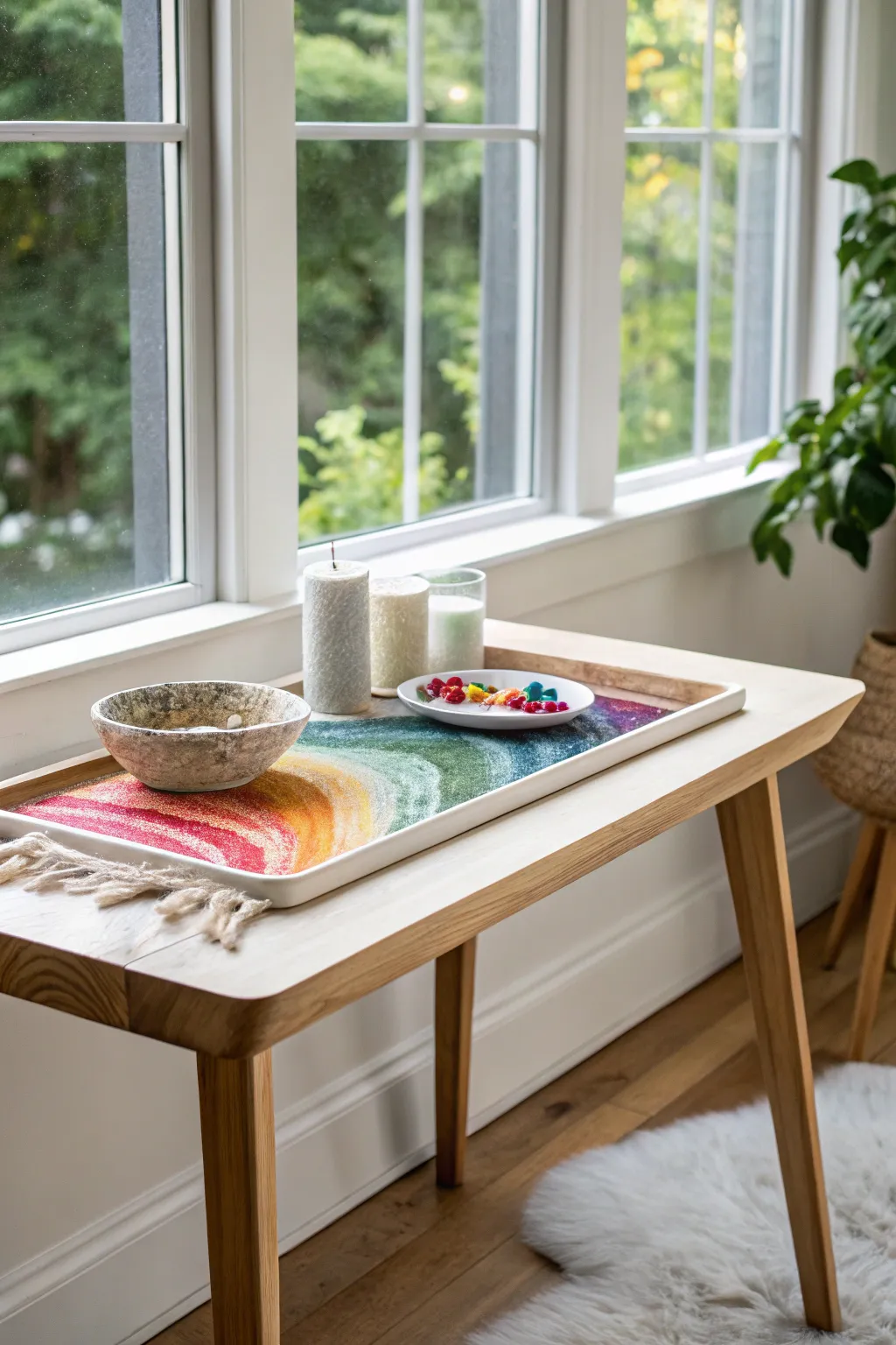 Embrace the beauty of simplicity—play with slime in natural light for a captivating experience.
