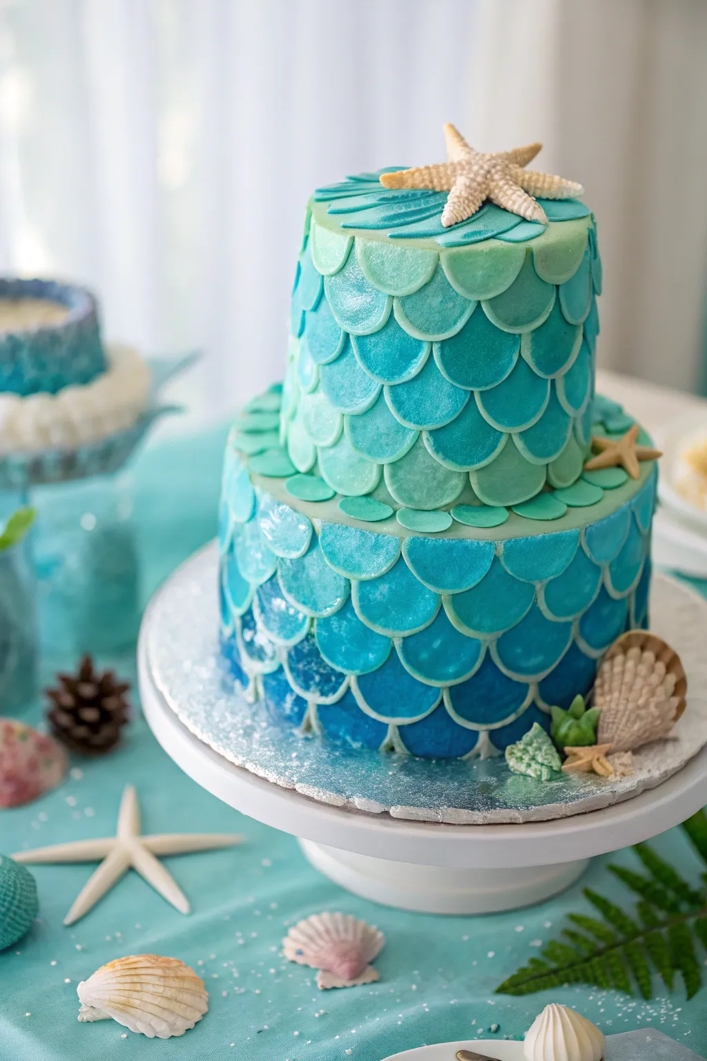 A mesmerizing mermaid slumber cake, perfect for ocean lovers.
