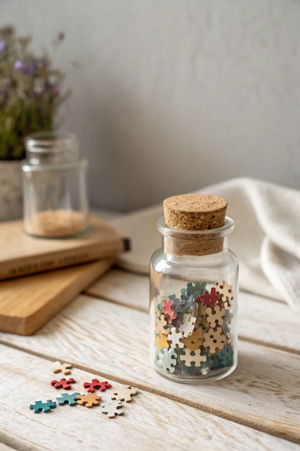 Unlock the charm of curiosity with a tiny puzzle jar - a perfect blend of fun and elegance for your coffee table.