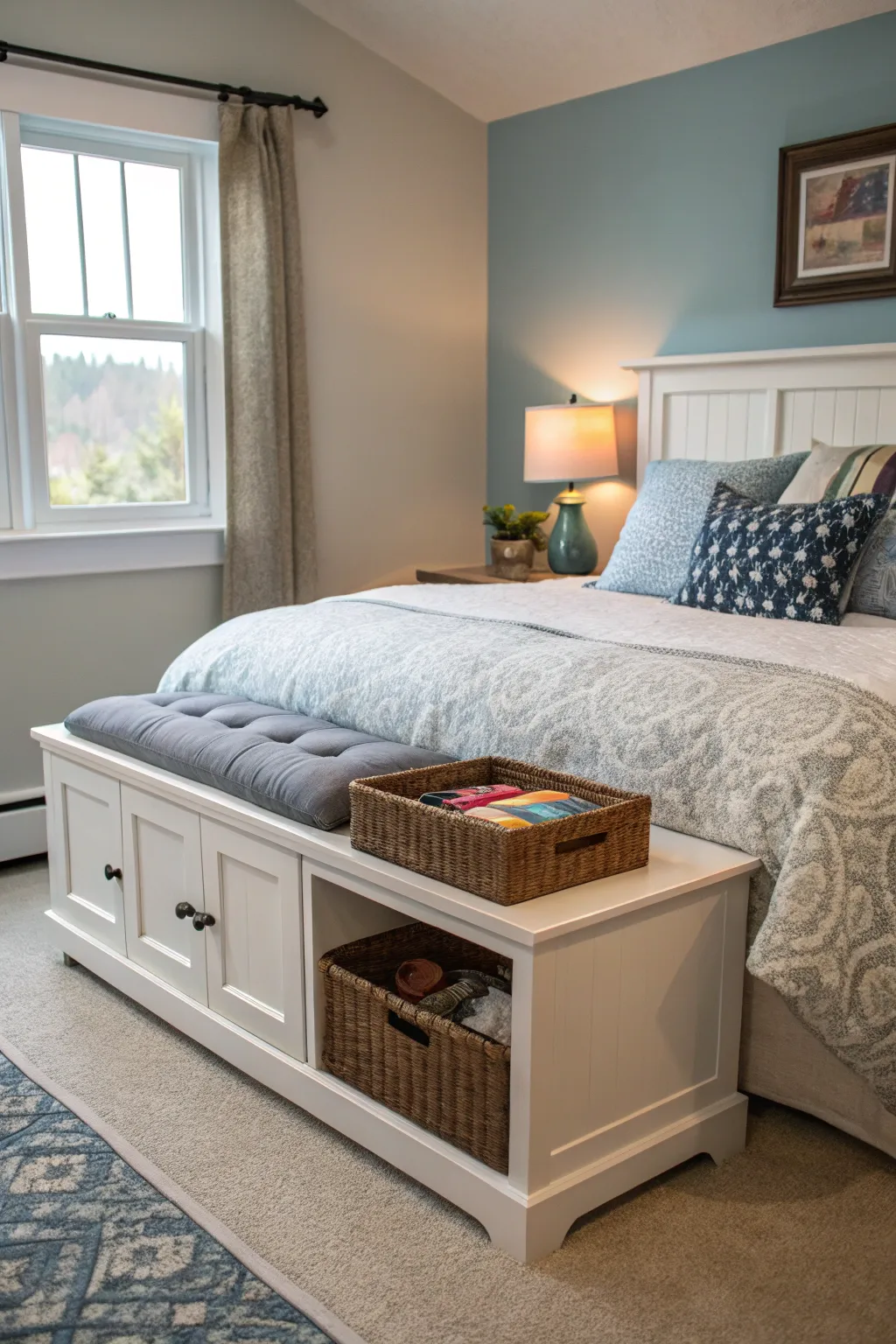 Multi-functional furniture maximizes both space and utility.