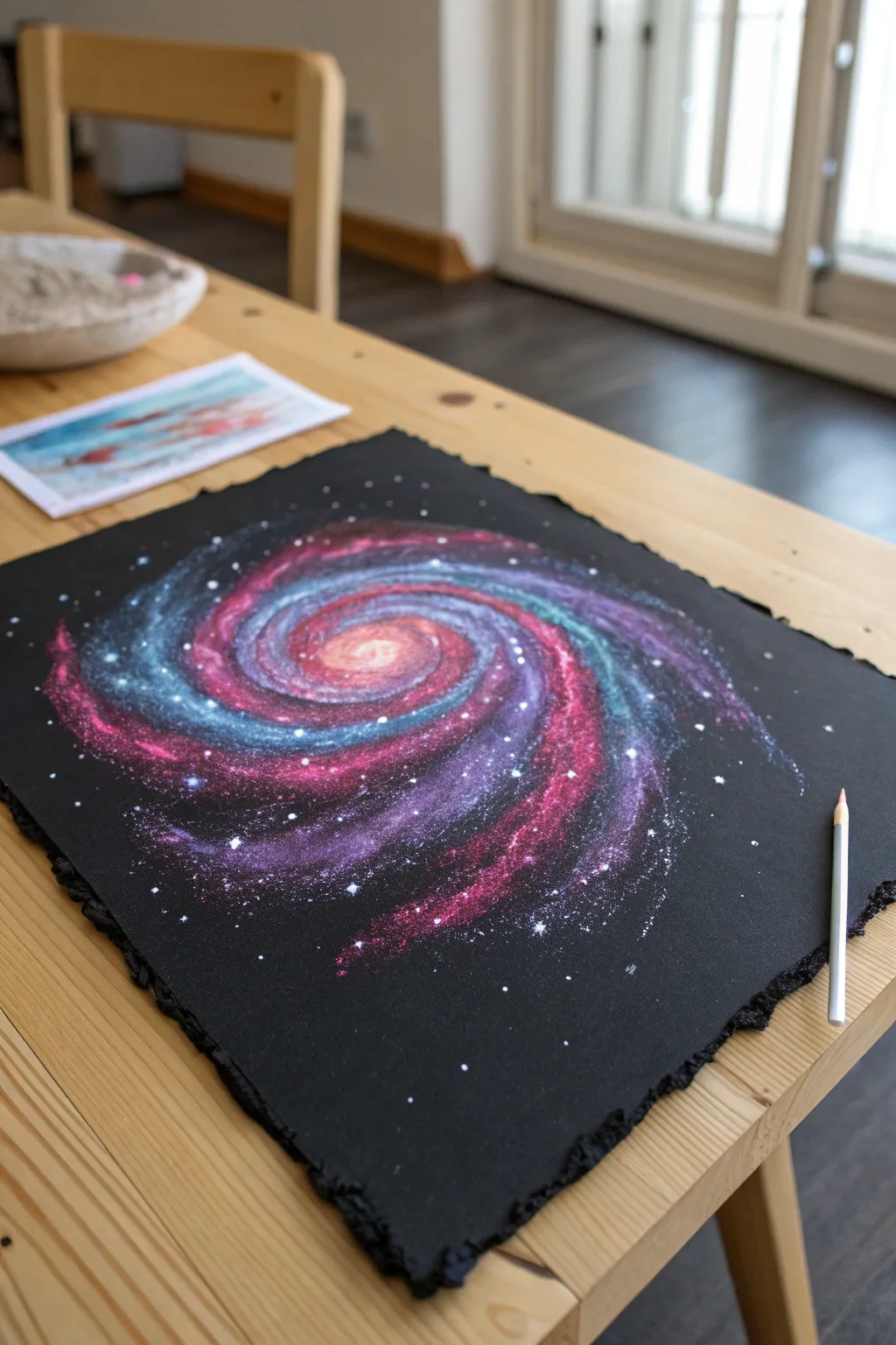 Unleash creativity with a DIY Chalk Galaxy—a cosmic masterpiece in the making!