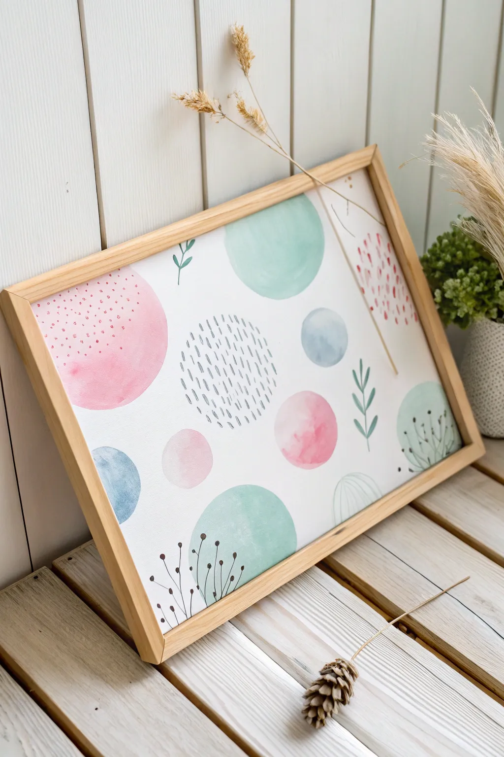 Transform your workspace with a touch of watercolor whimsy for a serene spring vibe.