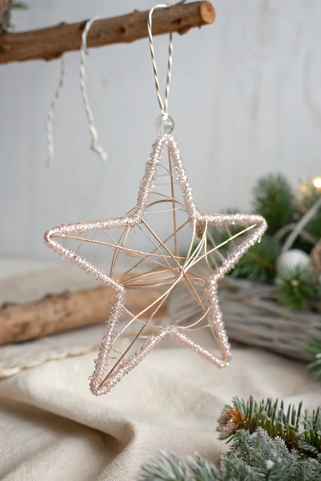 Transform simple materials into enchanting decor with nail polish wire stars.