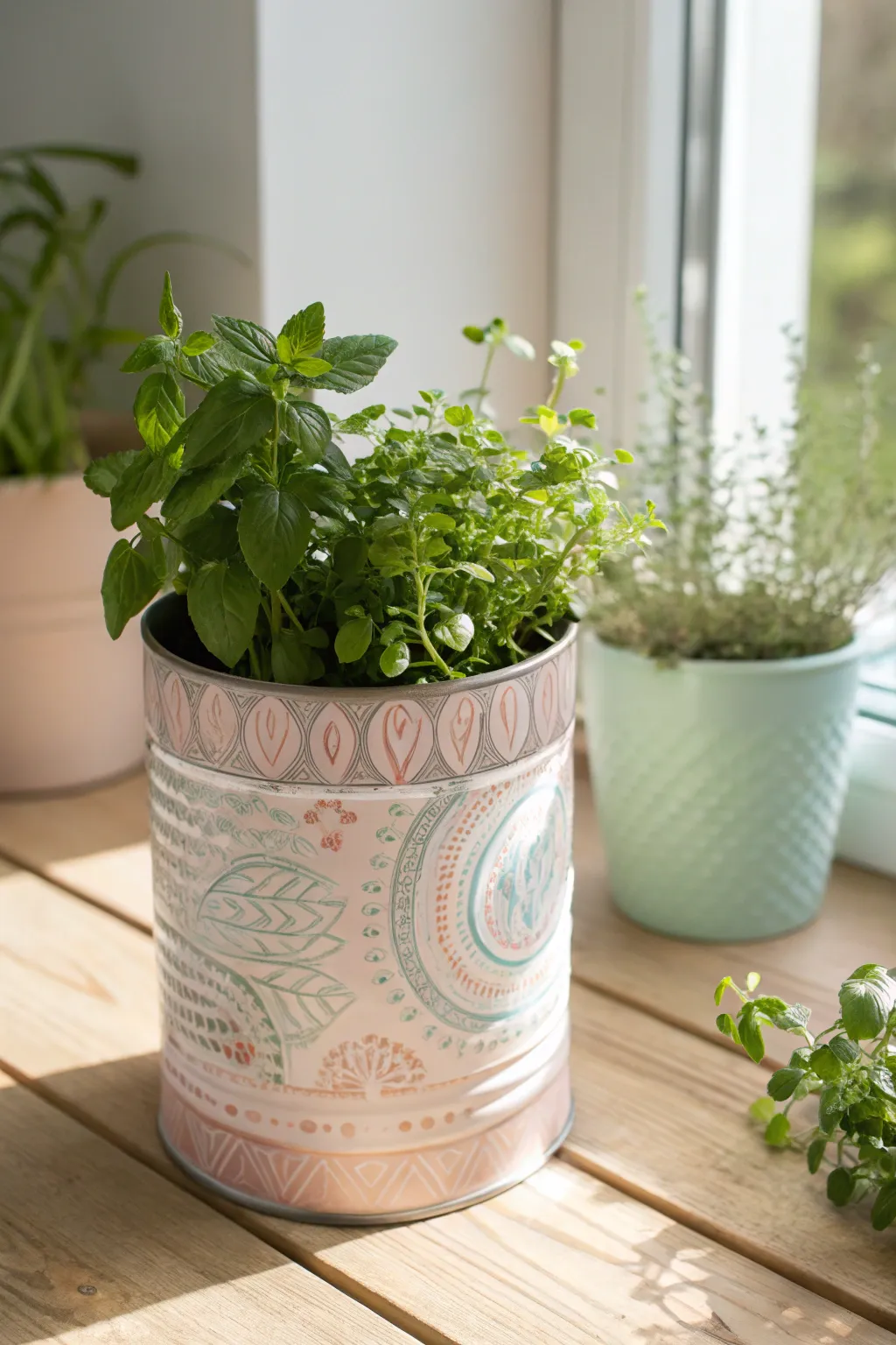 Transform your space with charming upcycled tin can planters - where sustainability meets elegance.