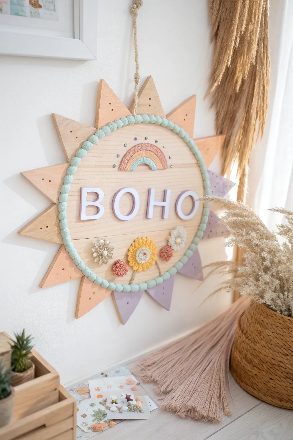 Embrace retro sunshine vibes with a touch of minimalist boho charm.