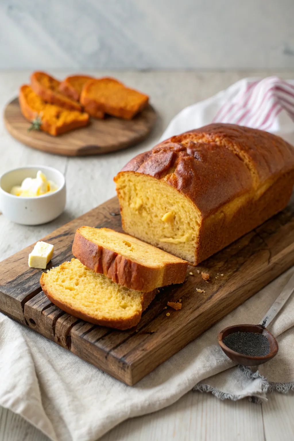 Embrace the warmth of autumn with this beautifully baked pumpkin brioche – a perfect blend of simplicity and natural beauty.